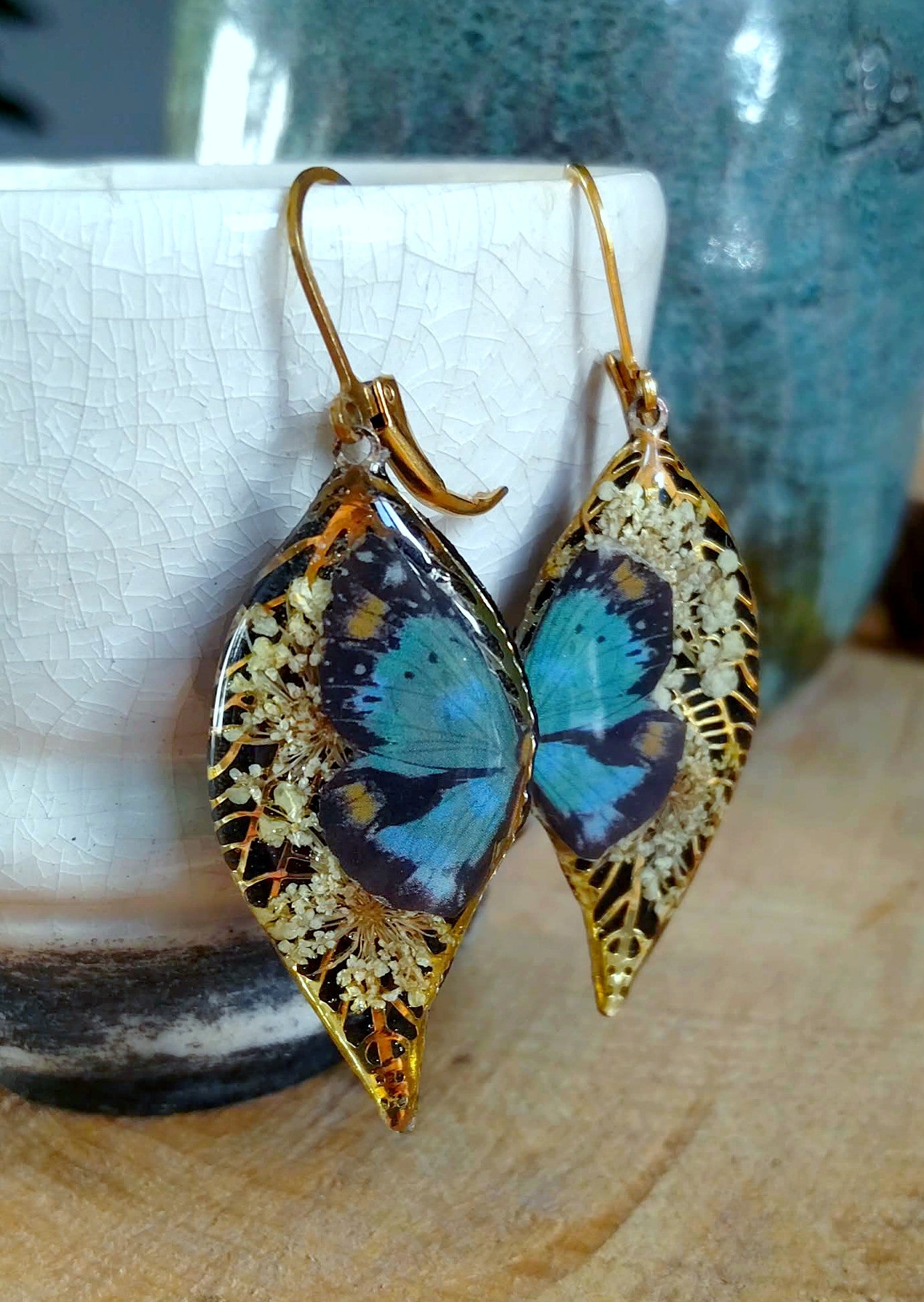 Boucles d'oreille, Fleur de carotte