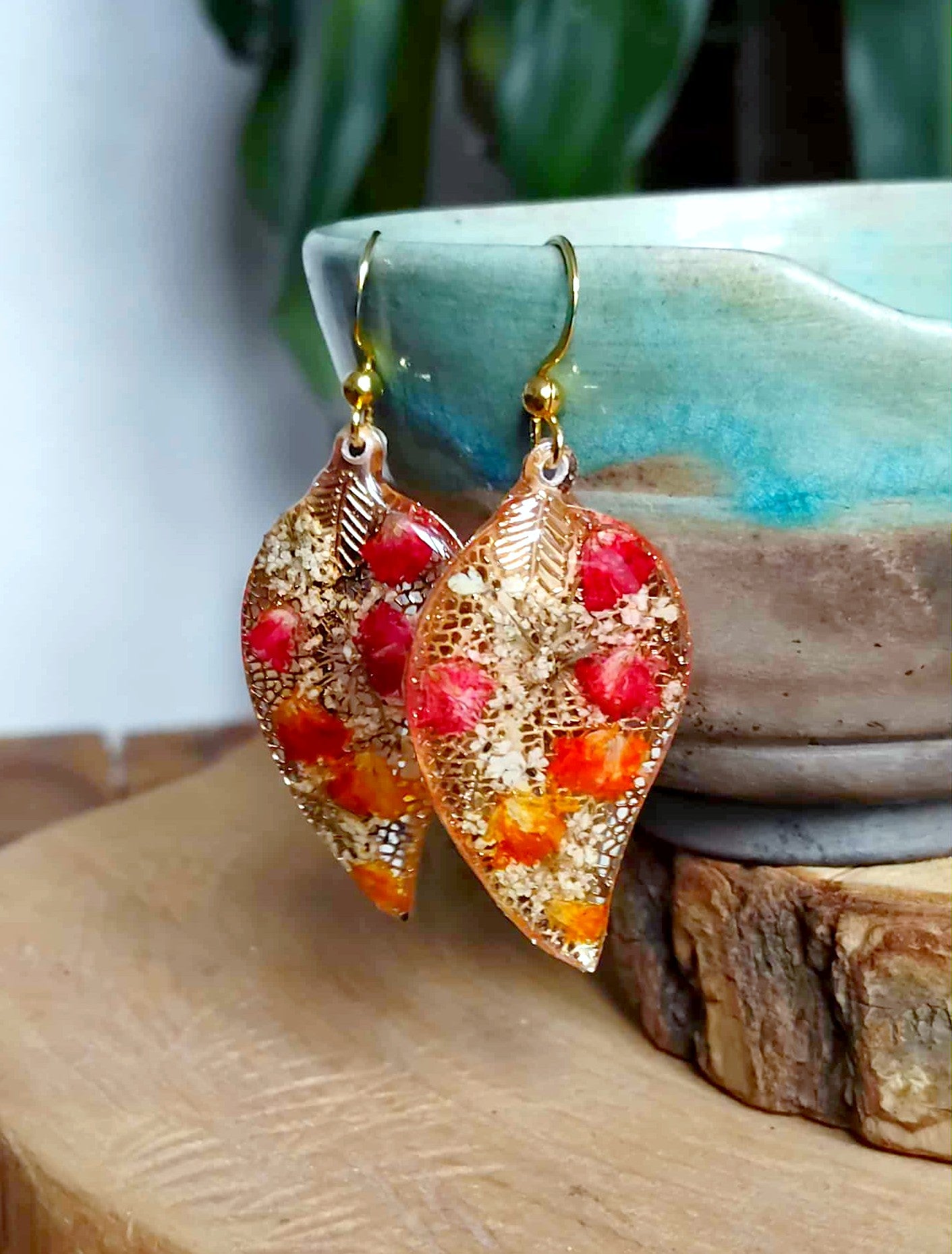 Boucles d'oreille Gypsophiles Fleur de carotte