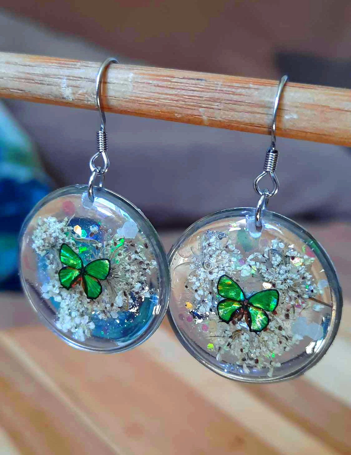 Boucles d'oreille, Fleur de carotte