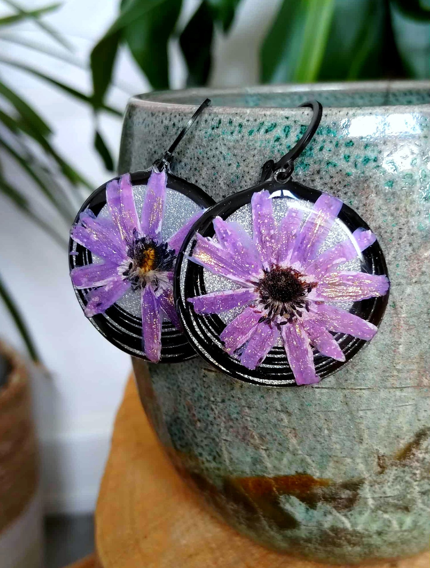 Boucles d'oreille Anémone