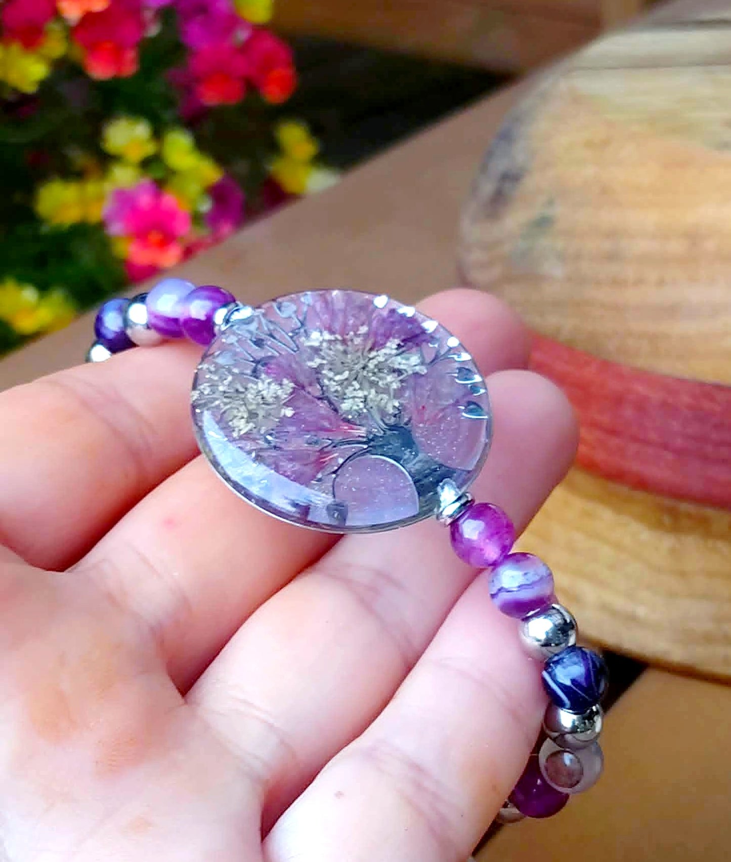 Bracelet, Arbre de vie Statices Fleur de carotte