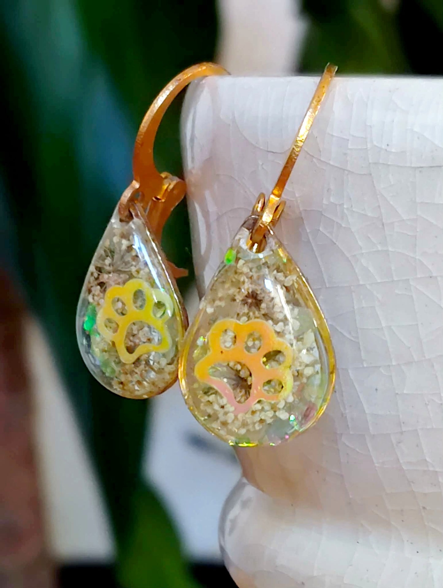 Boucles d'oreille, Fleur de carotte