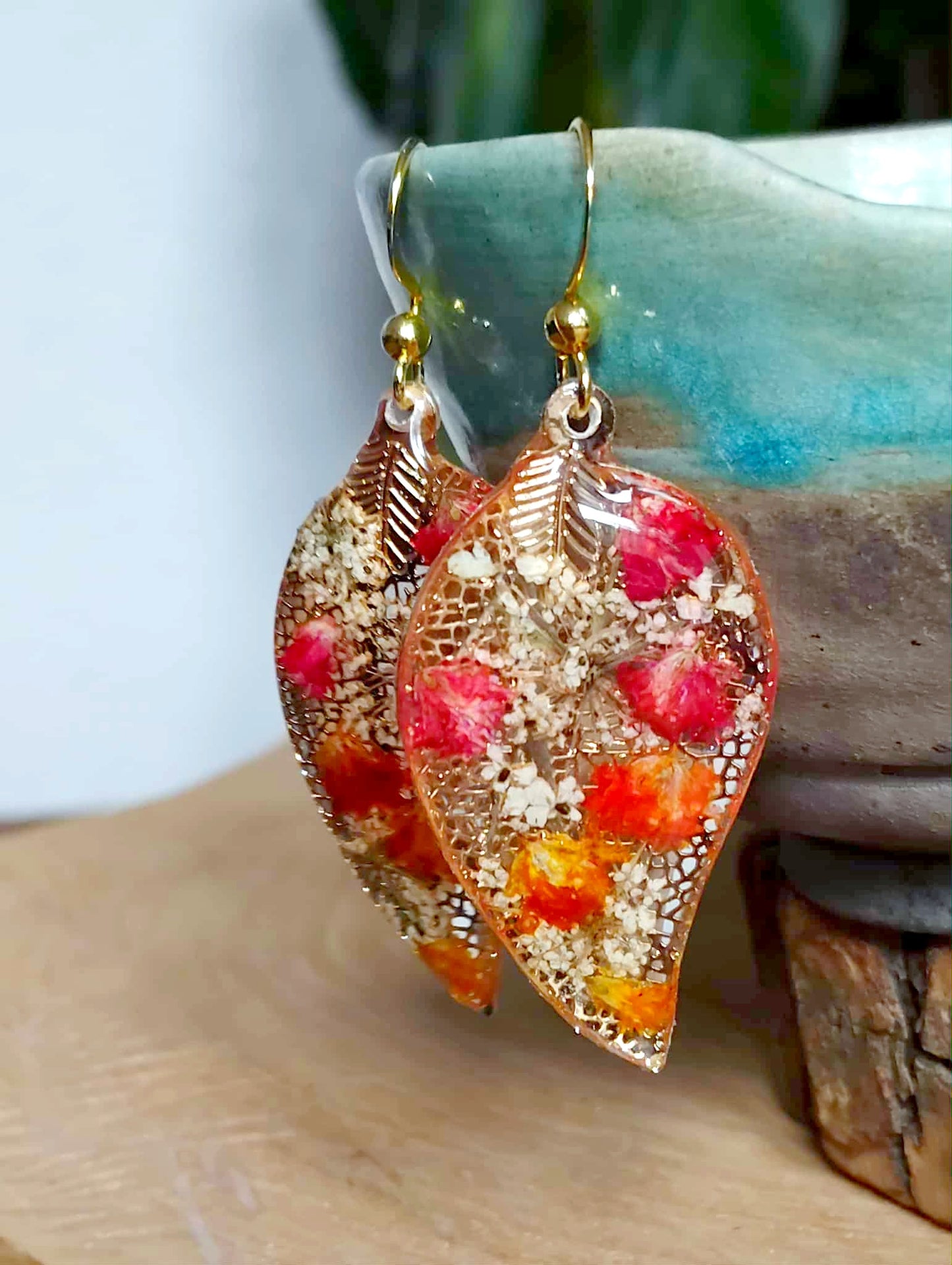 Boucles d'oreille Gypsophiles Fleur de carotte