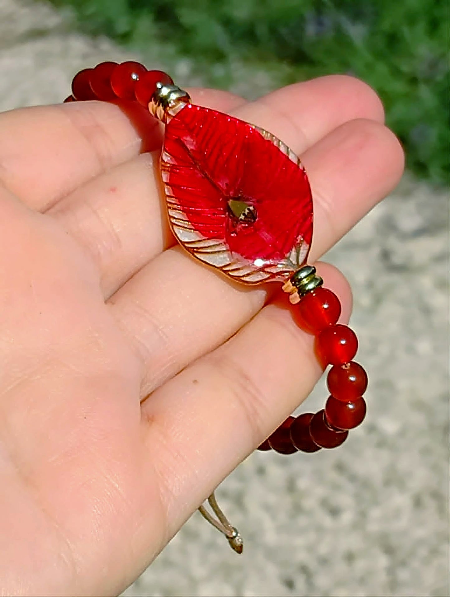 Bracelet Coquelicot Agate