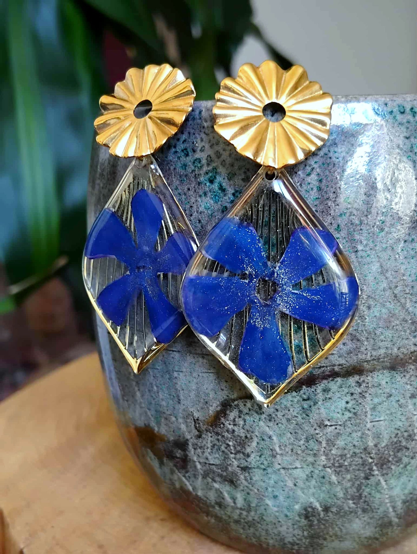 Boucles d'oreille, Pervenche