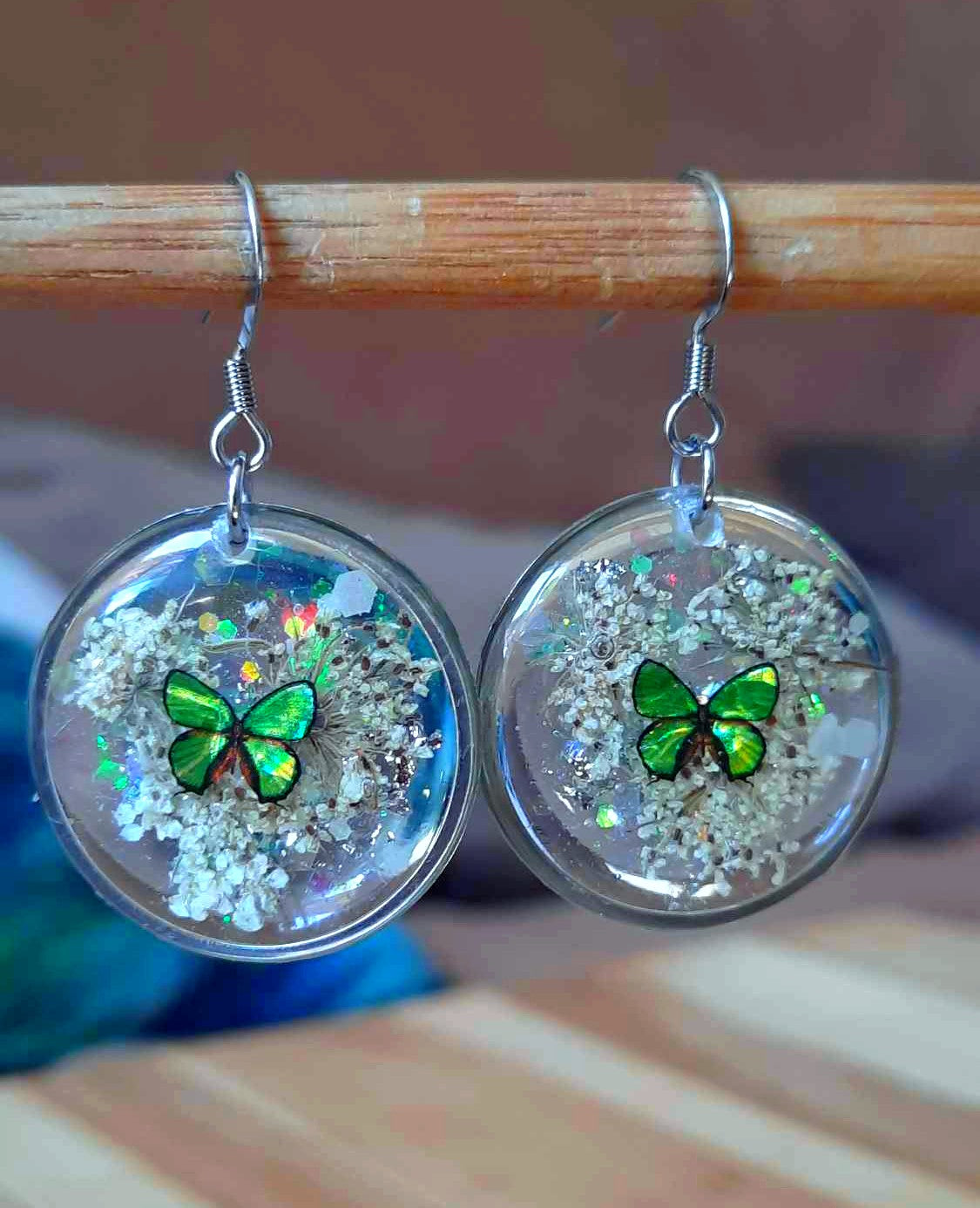 Boucles d'oreille, Fleur de carotte