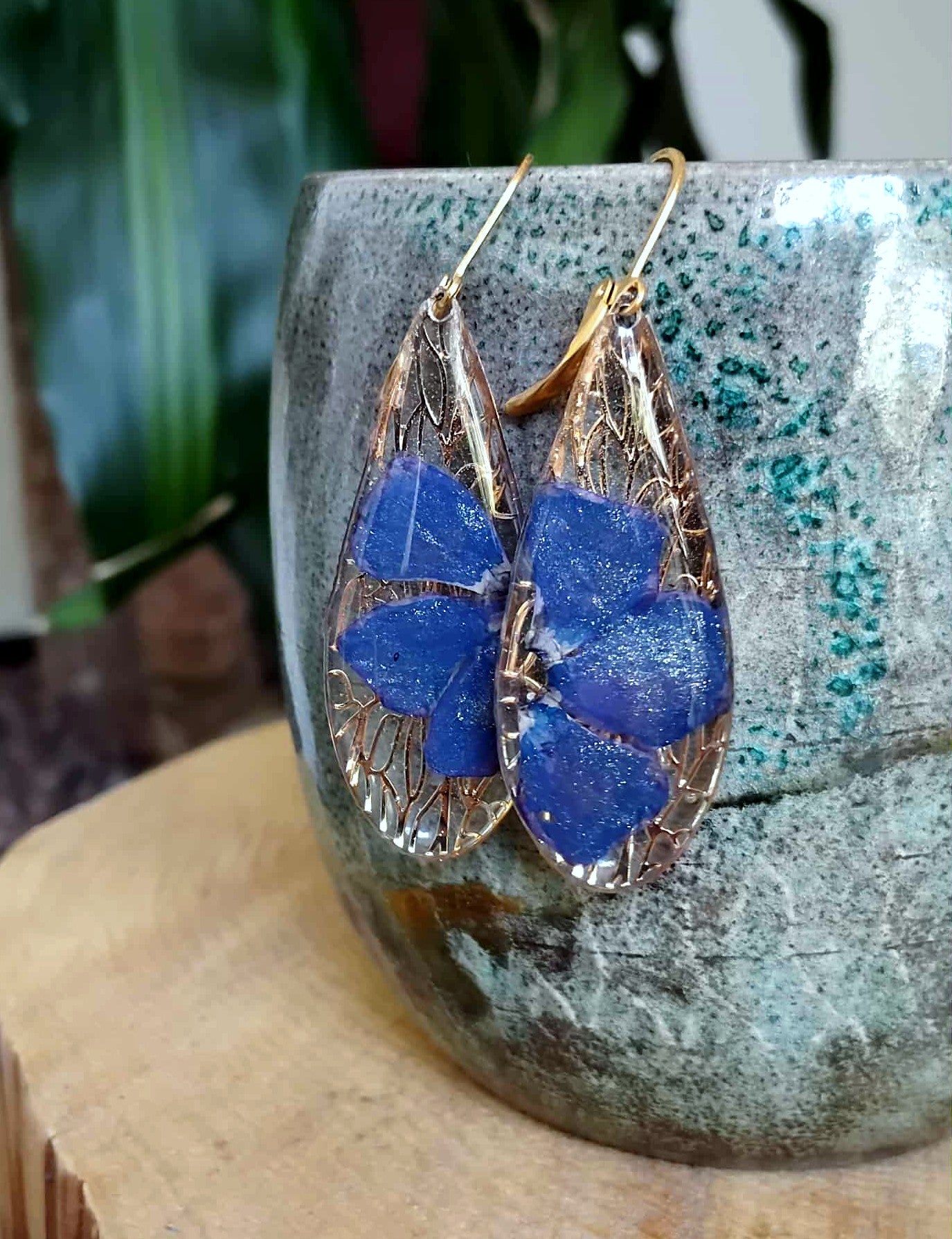 Boucles d'oreille, Pervenche