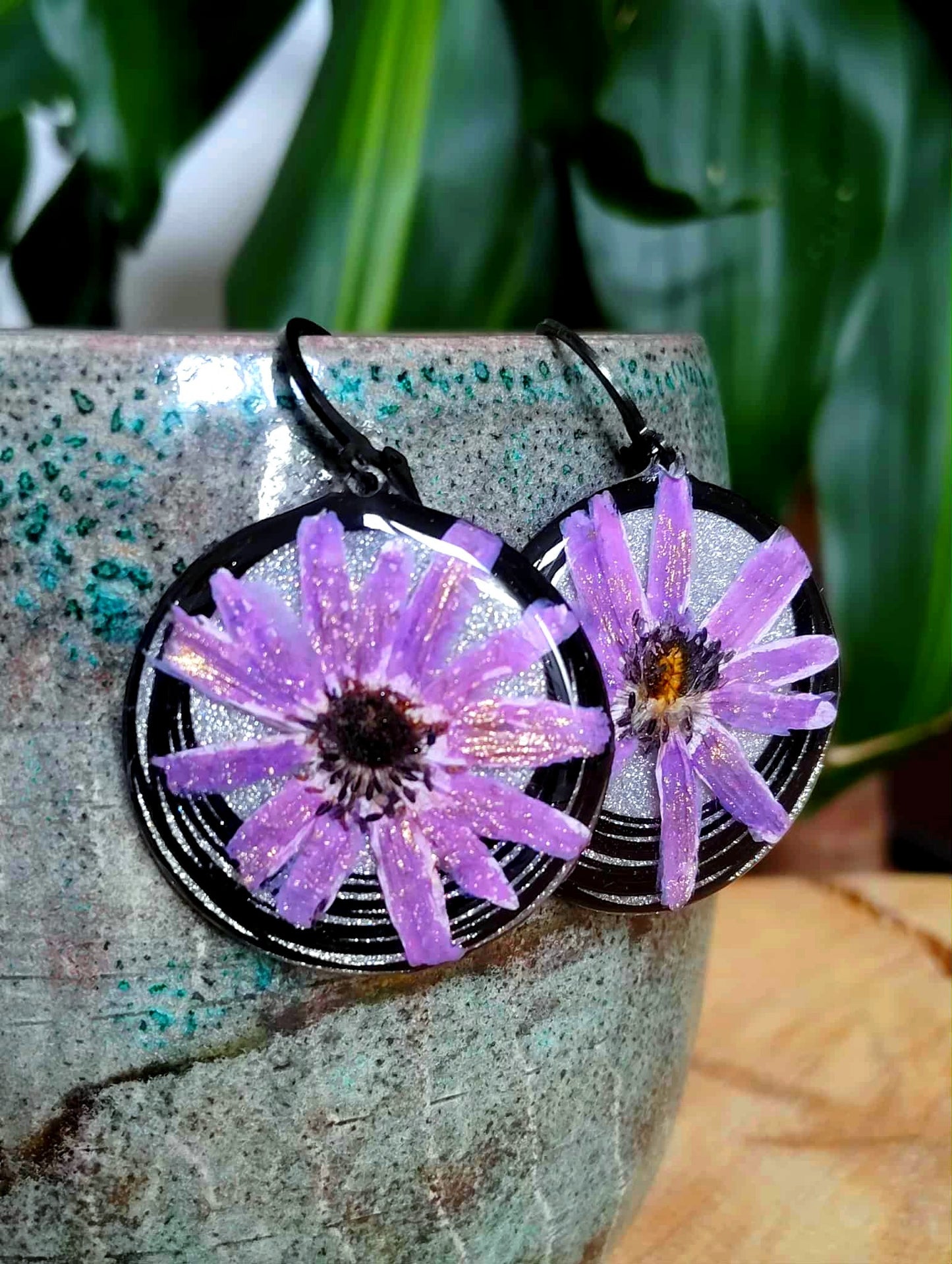 Boucles d'oreille Anémone