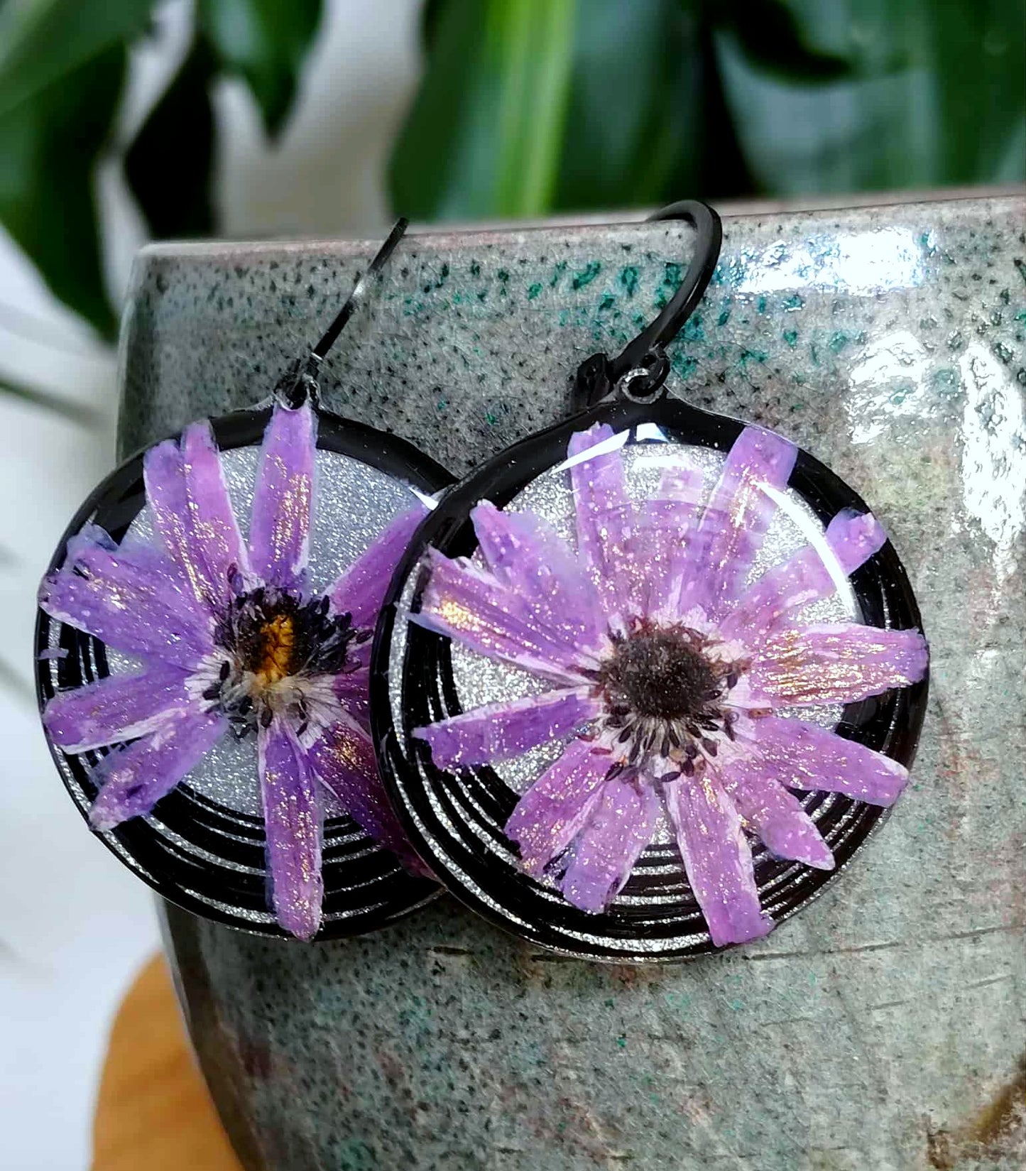 Boucles d'oreille Anémone