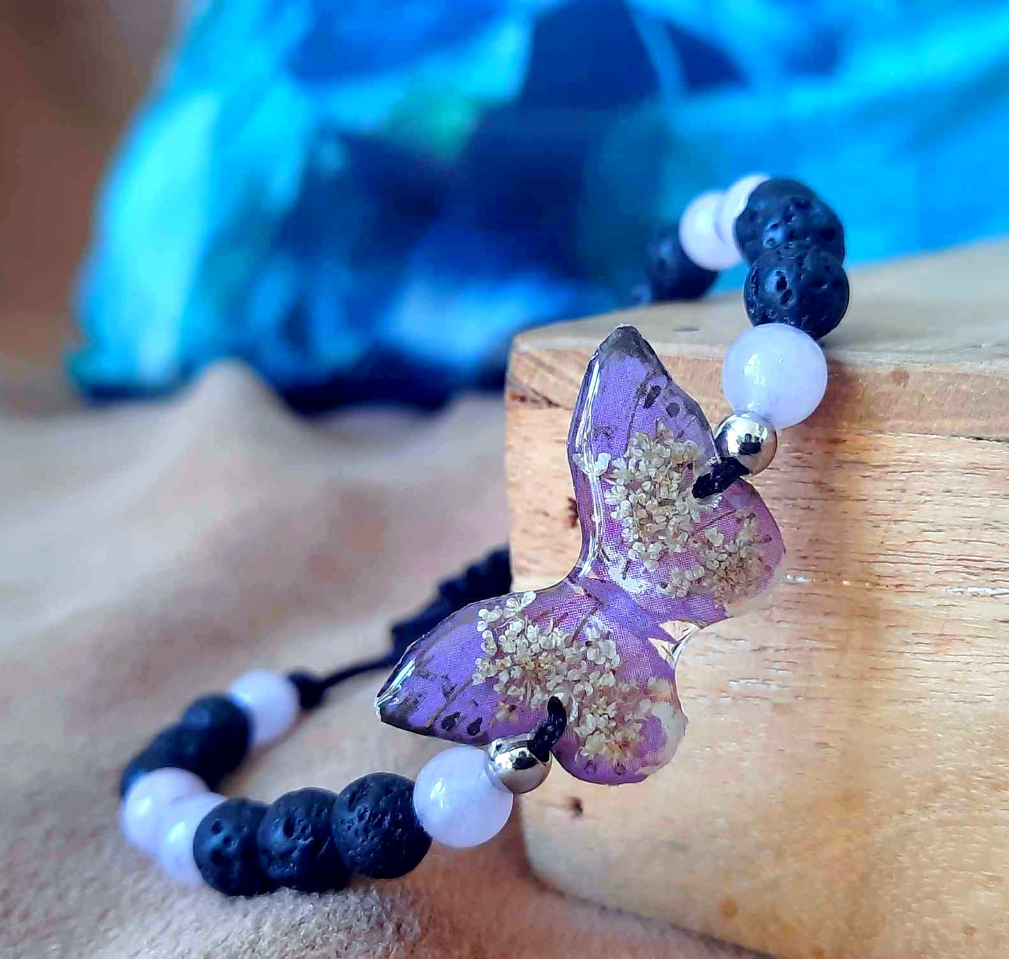 Bracelet, Fleur de carotte sauvage, Angélique, Lave