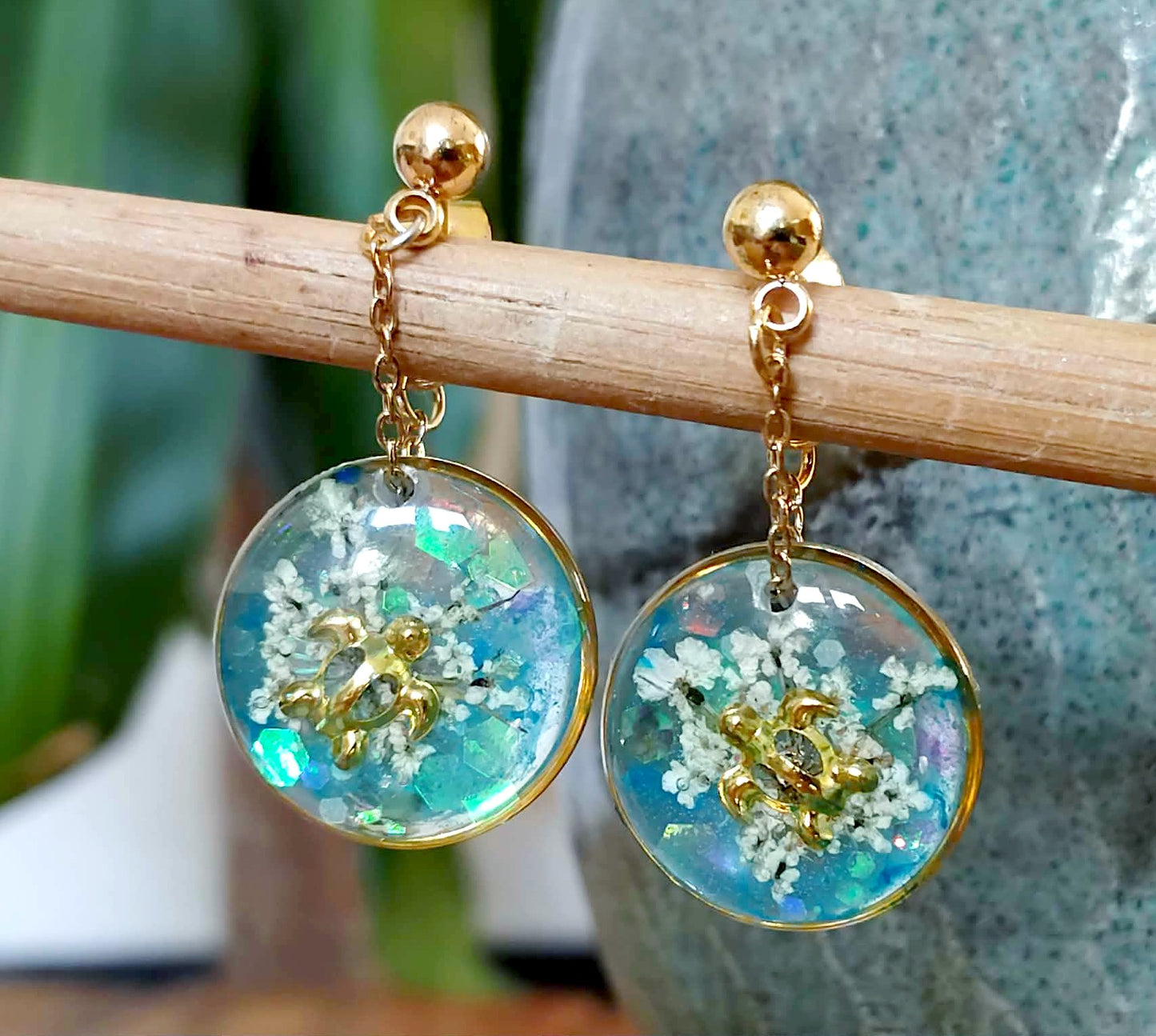 Boucles d'oreille Fleur de carotte