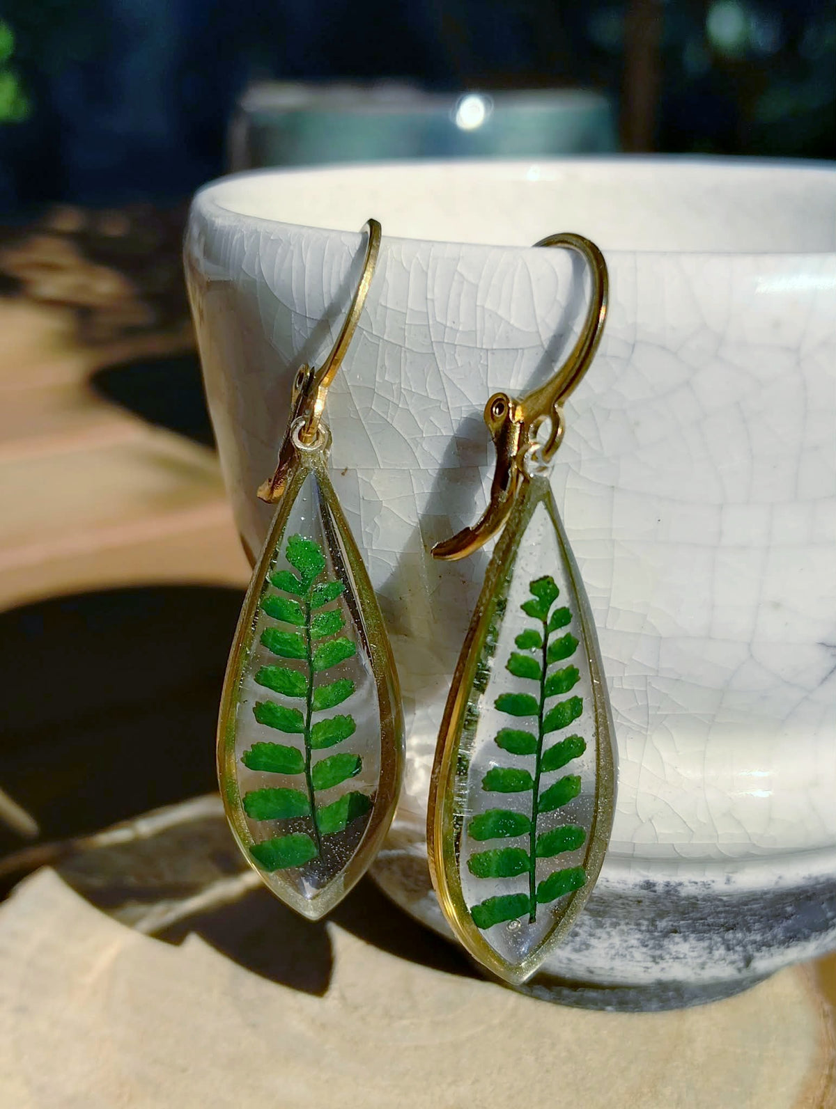 Boucles d'oreille Fougère