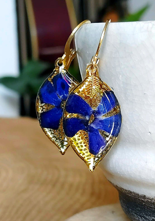 Boucles d'oreille Pervenche