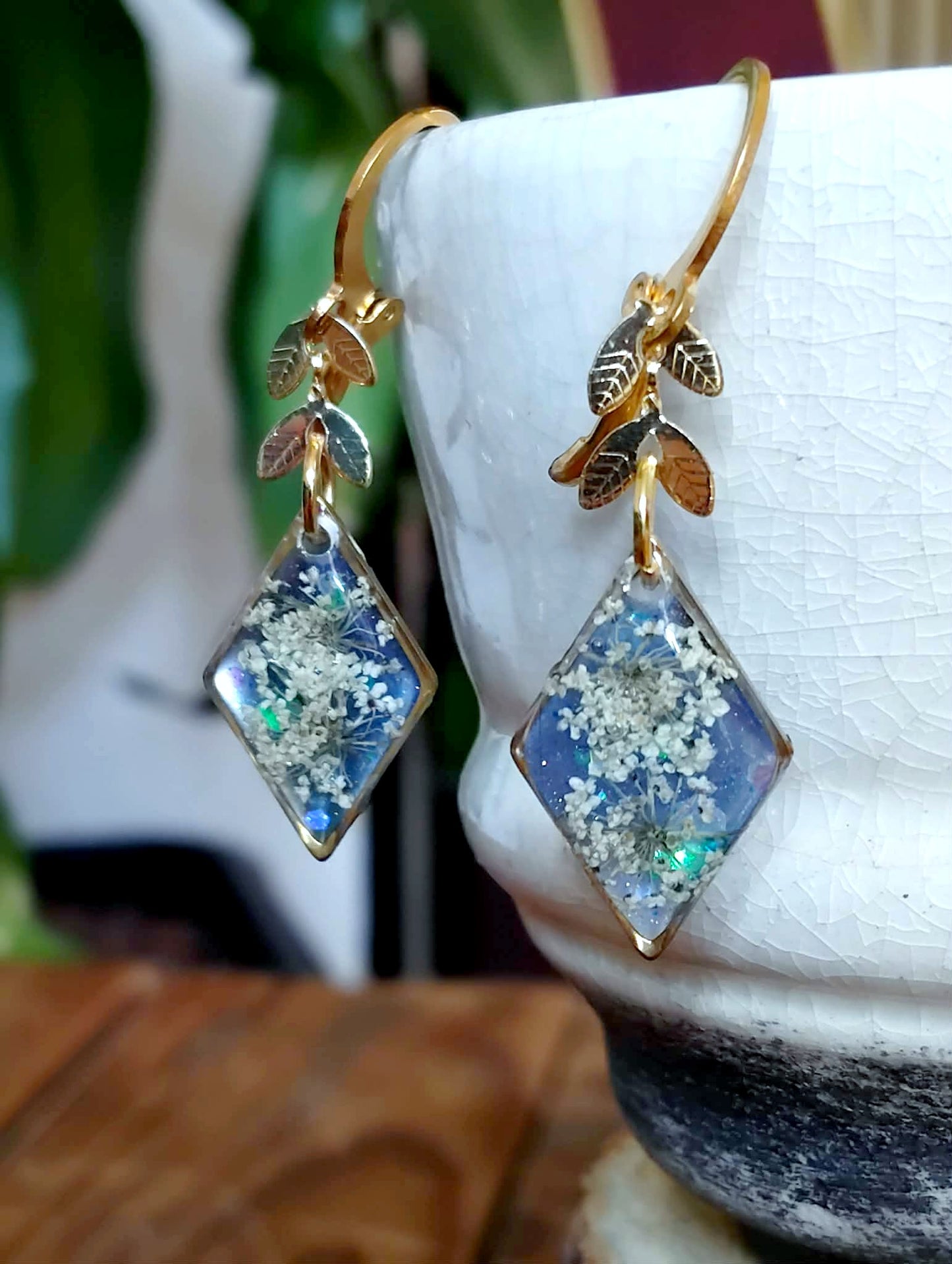 Boucles d'oreille Fleur de carotte