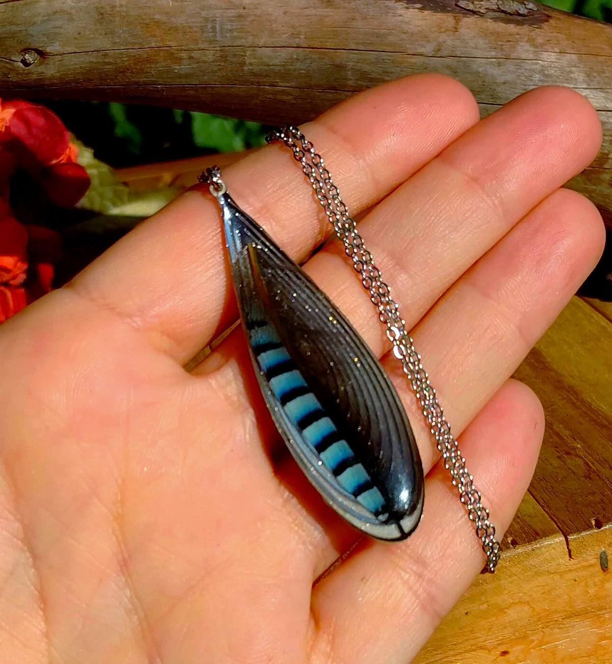 Collier Plume de Geai