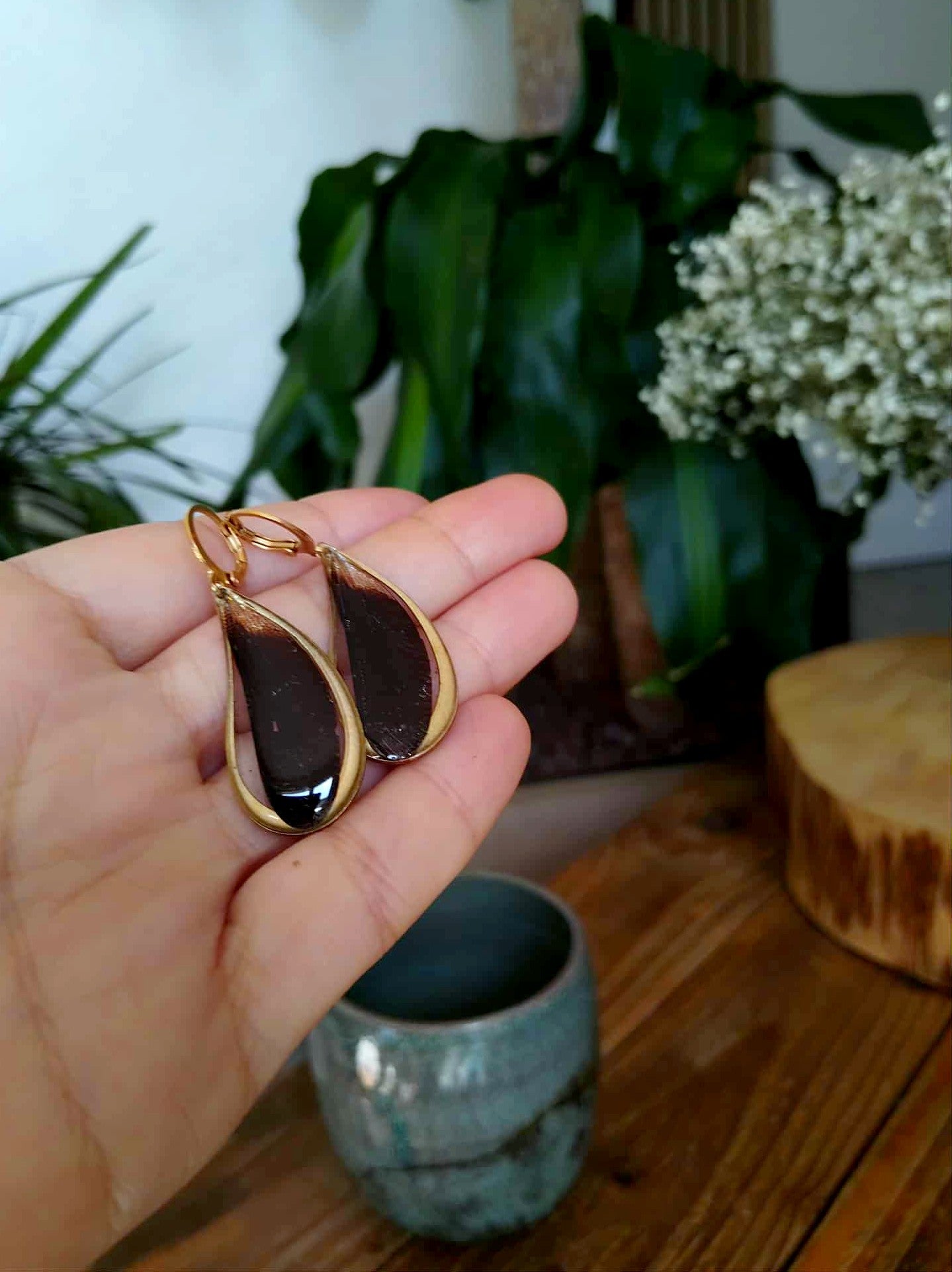 Boucles d'oreille, Aile de libellule