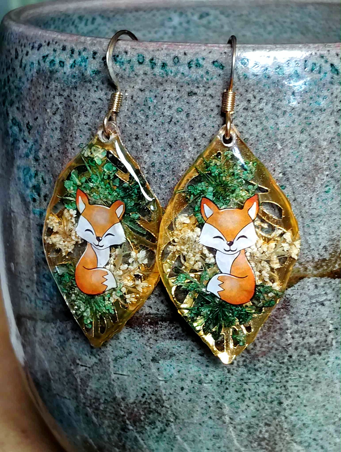 Boucles d'oreille, Fleur de carotte