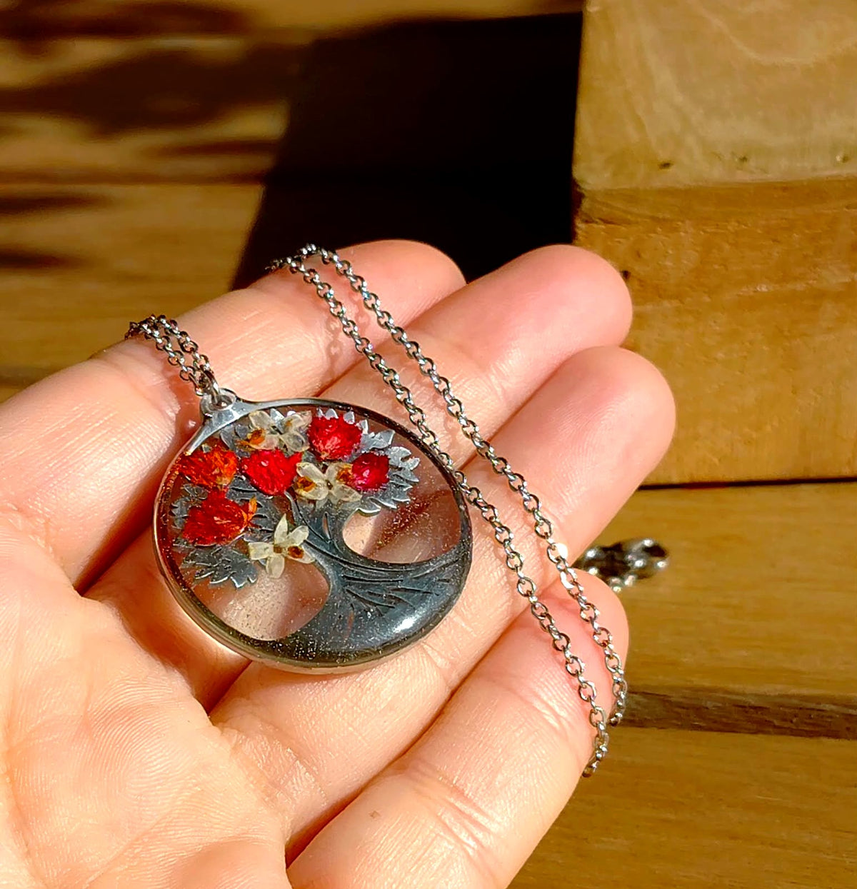 Collier Fleur  d'Olivier, Gypsophiles