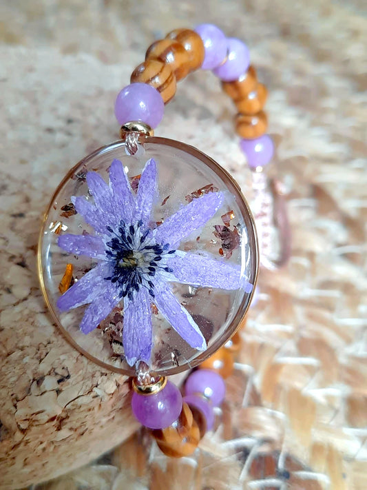Bracelet , Anémone , Angélite
