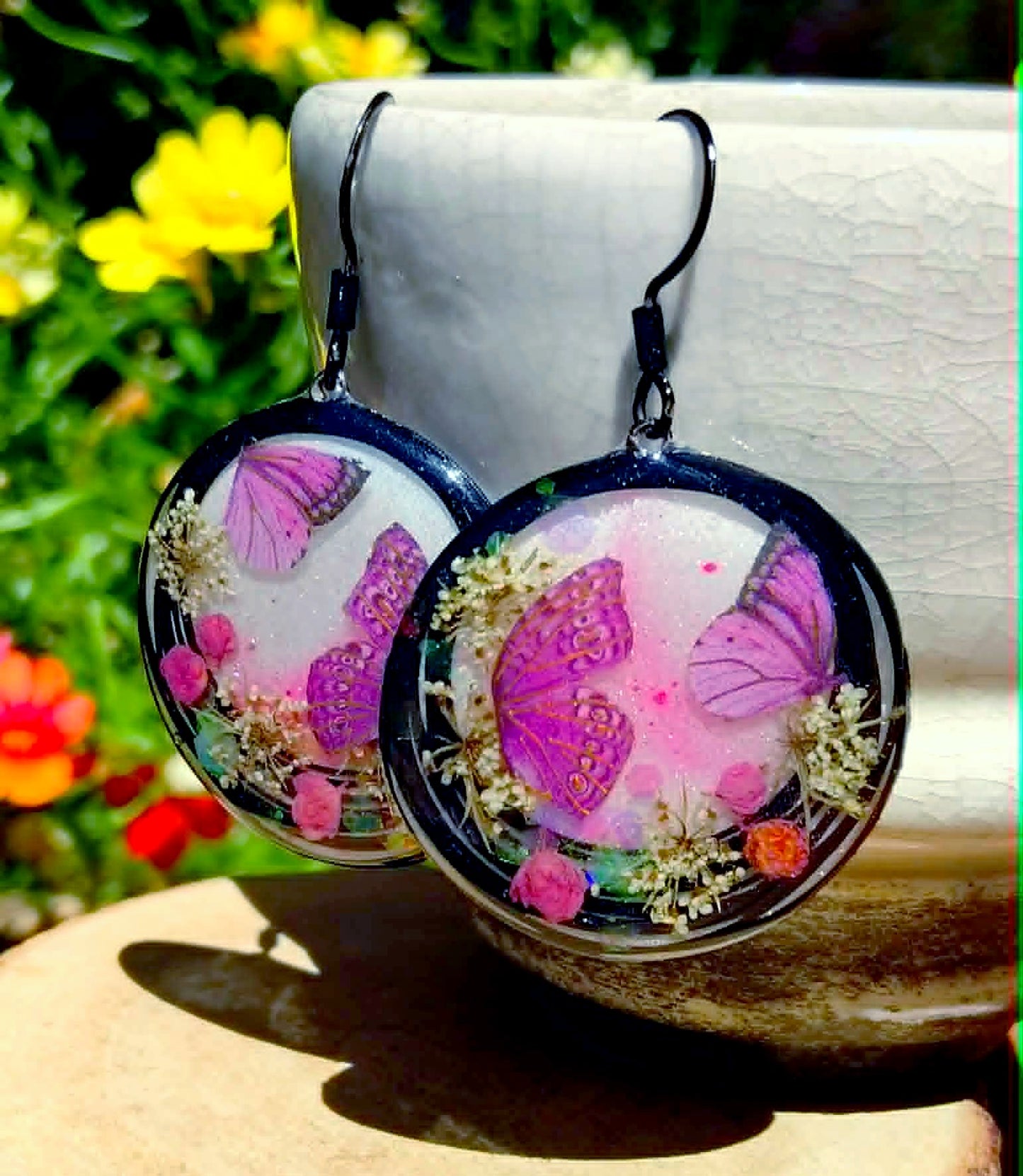 Boucles d'oreille Fleur de carotte