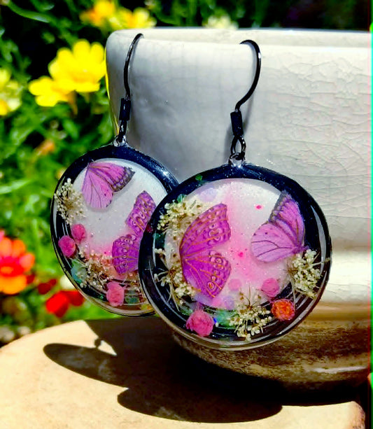 Boucles d'oreille Fleur de carotte