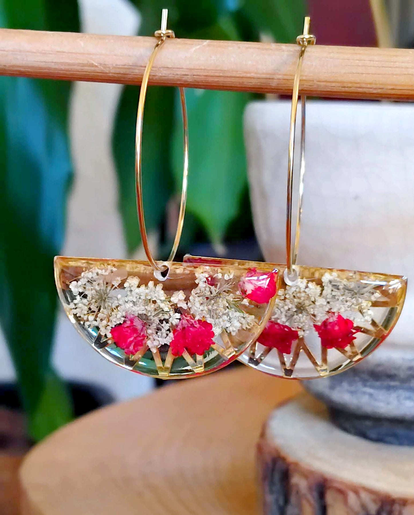 Créoles Fleur de carotte Gypsophiles