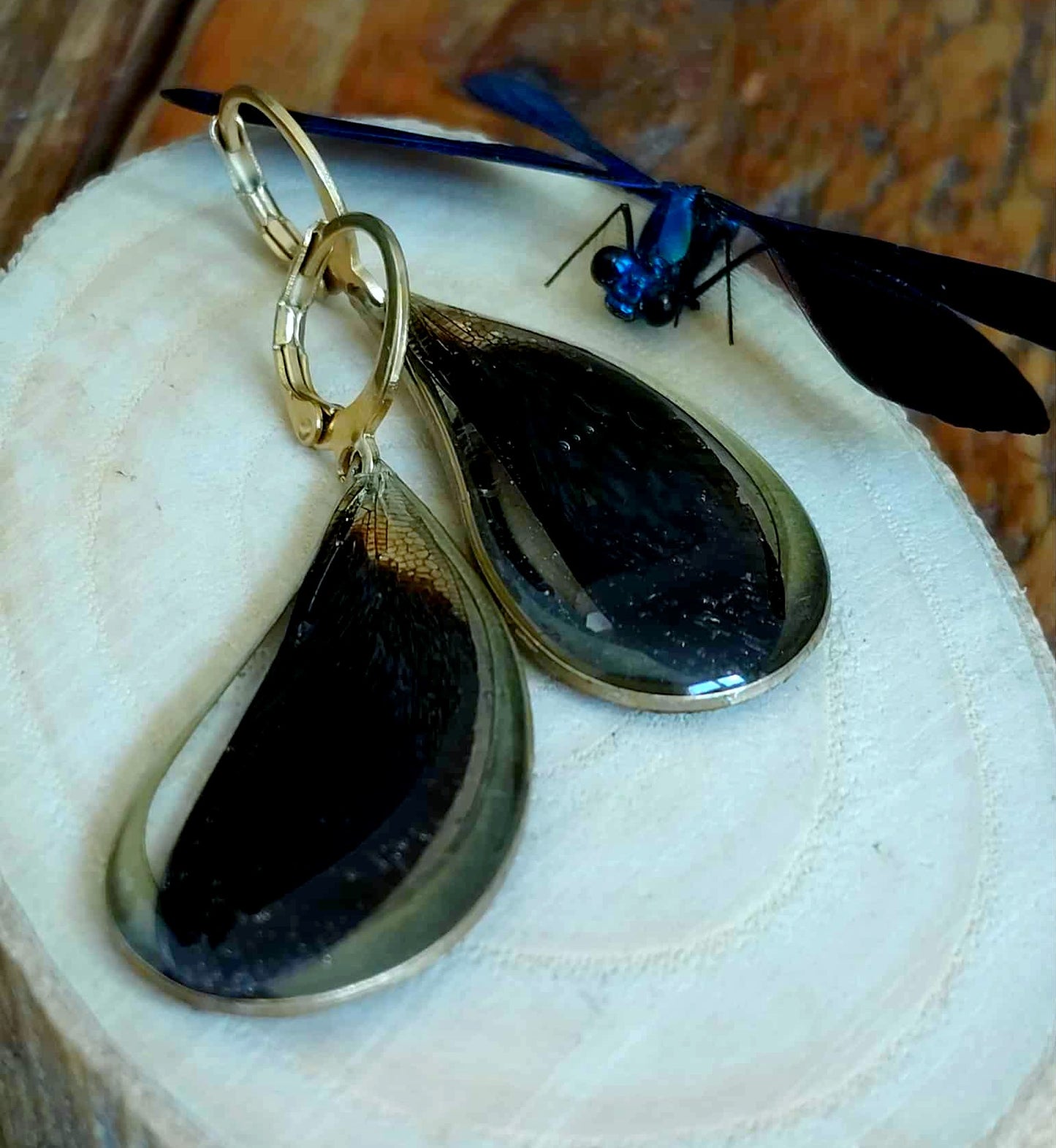 Boucles d'oreille, Aile de libellule