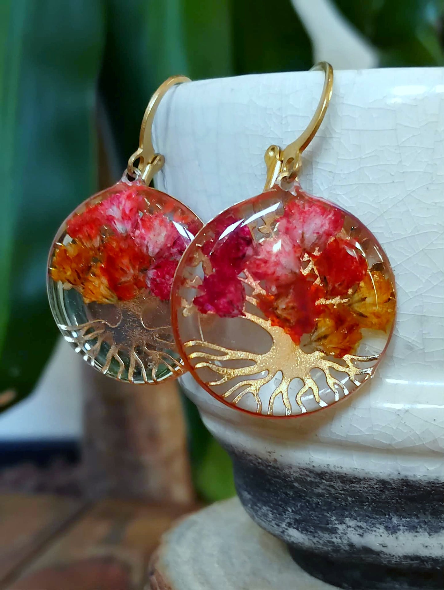 Boucles d'oreille Fleur de carotte Gypsophiles
