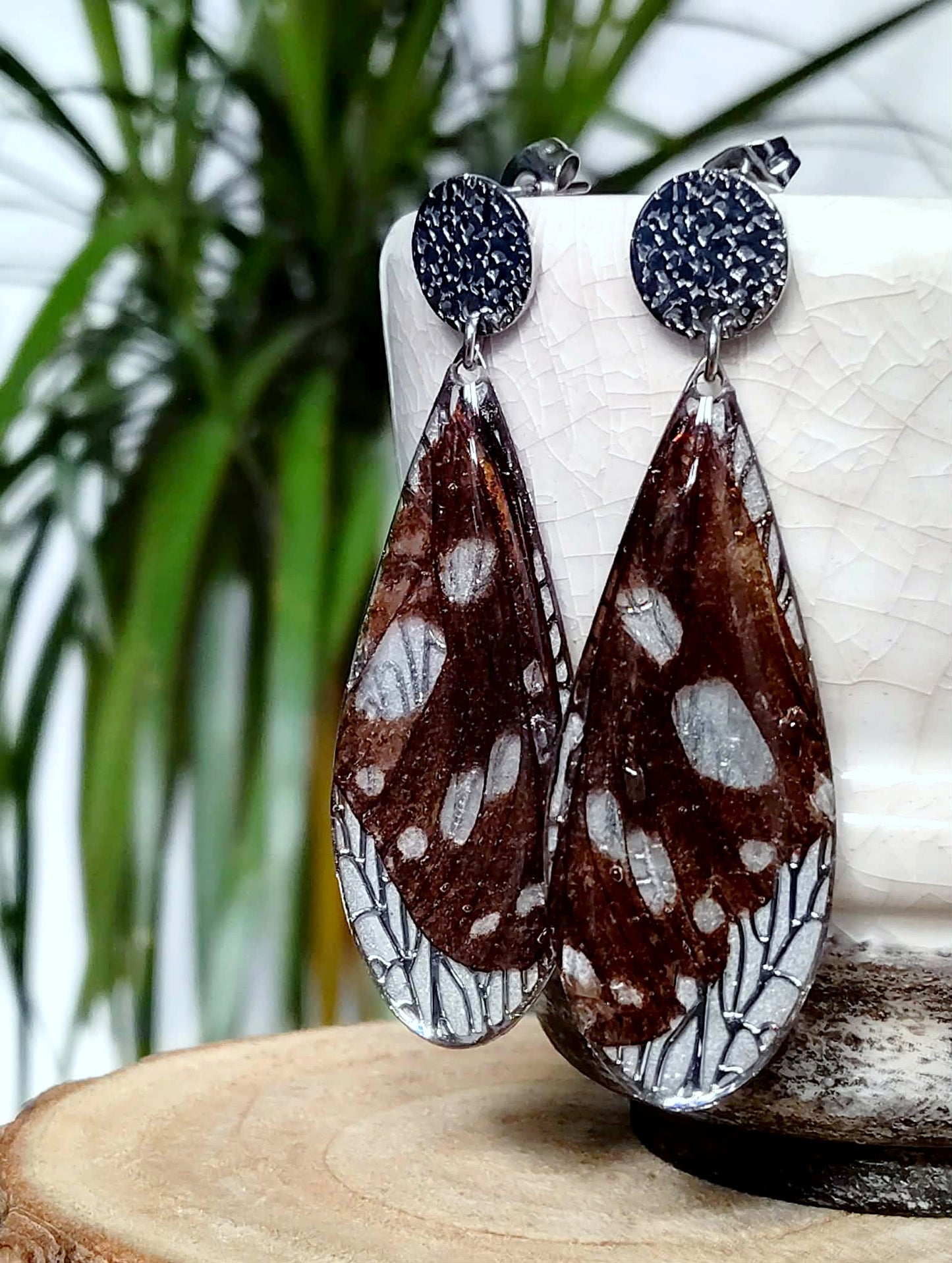 Boucles d'oreille, Aile de papillon