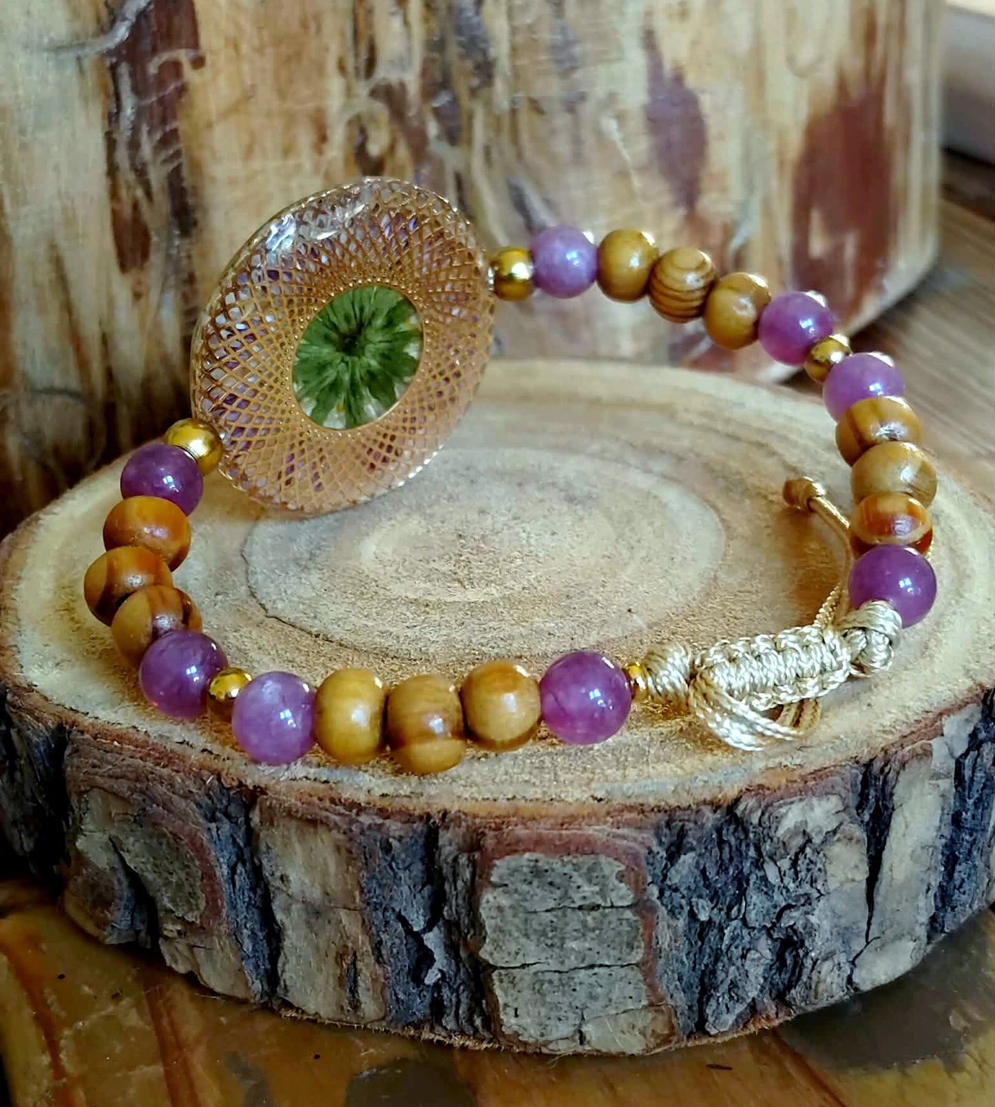 Bracelet Pâquerette Améthyste