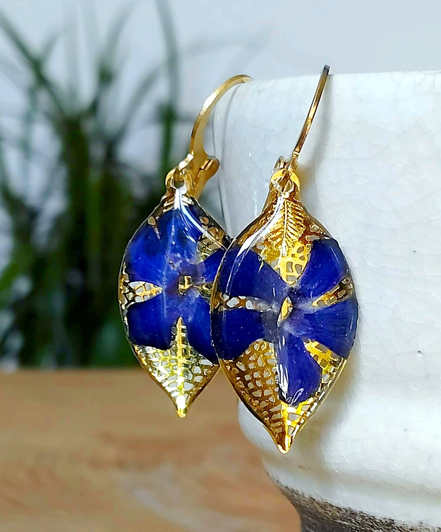 Boucles d'oreille Pervenche