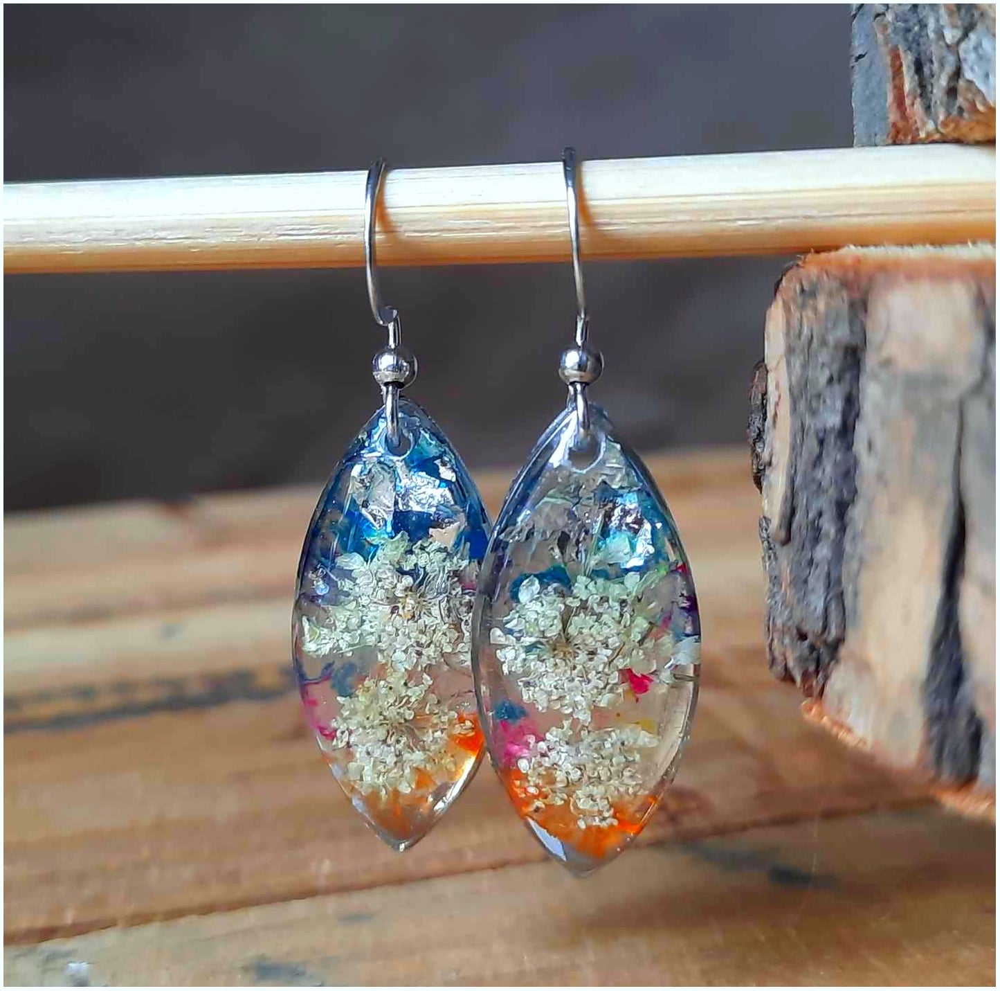 Boucles d'oreille Fleur de carotte