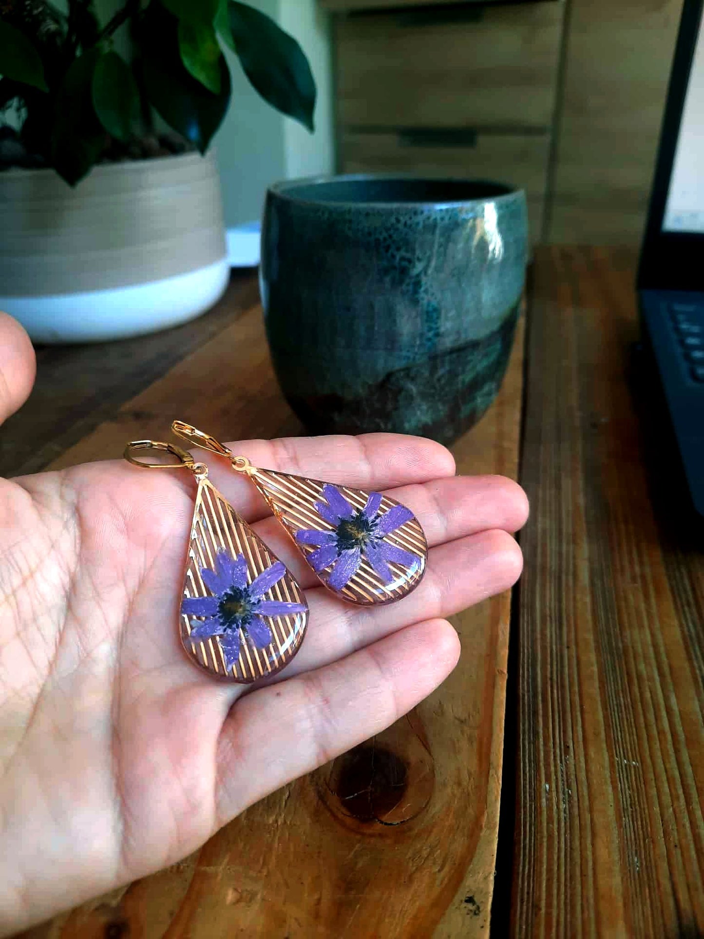 Boucles d'oreille, Anémone