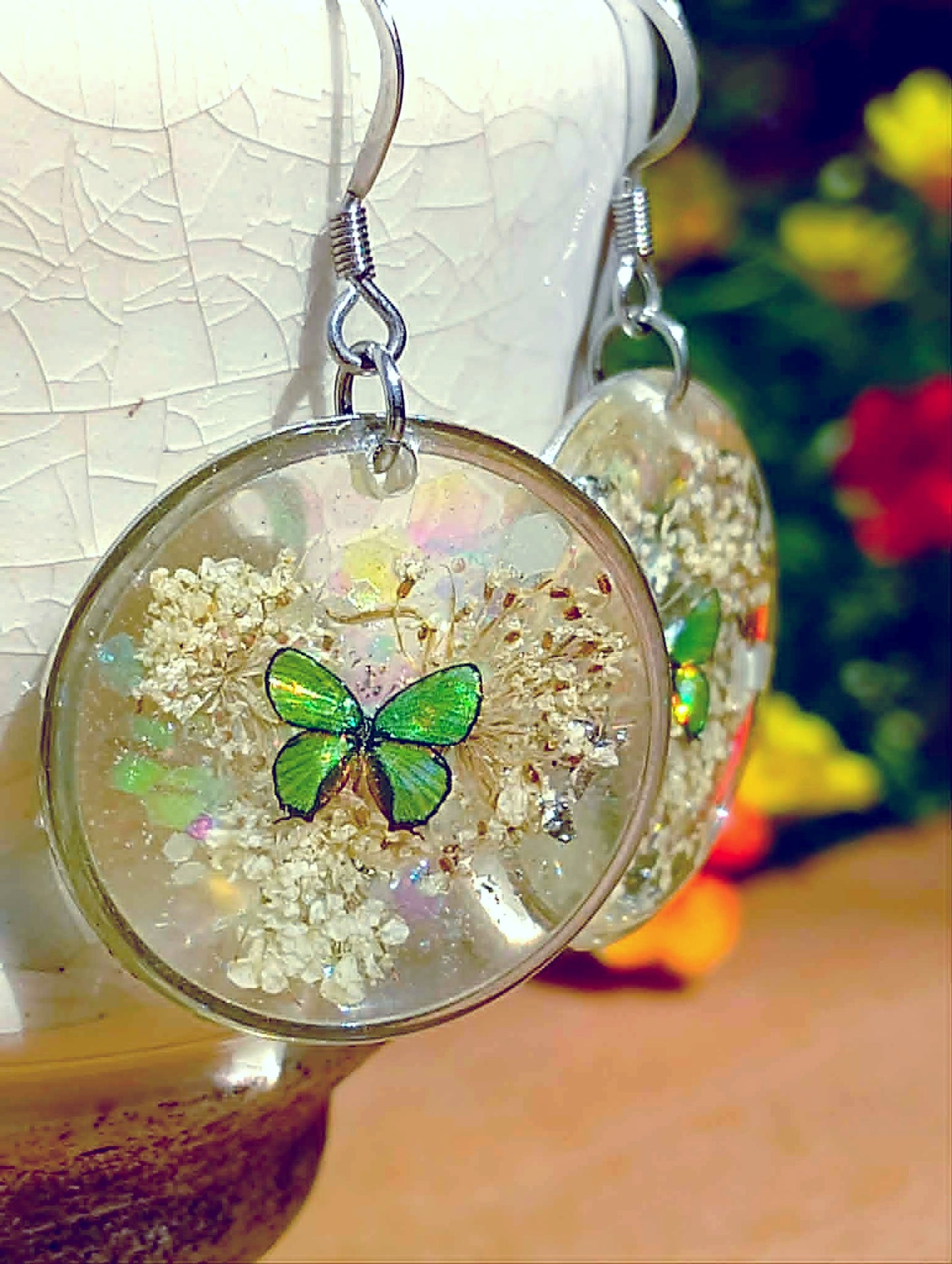 Boucles d'oreille, Fleur de carotte