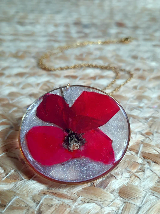 Collier, Coquelicot