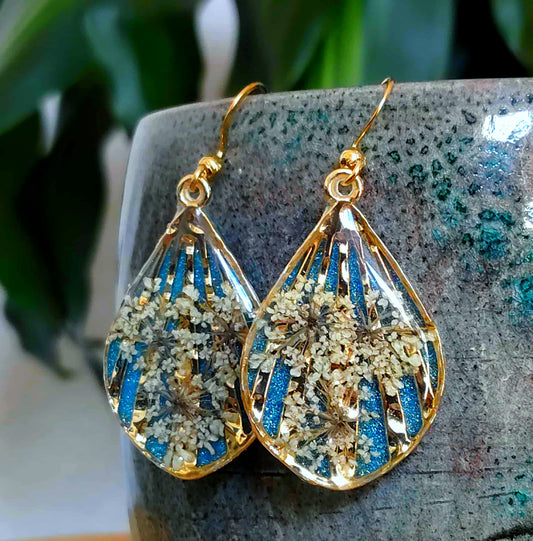 Boucles d'oreille Fleur de carotte