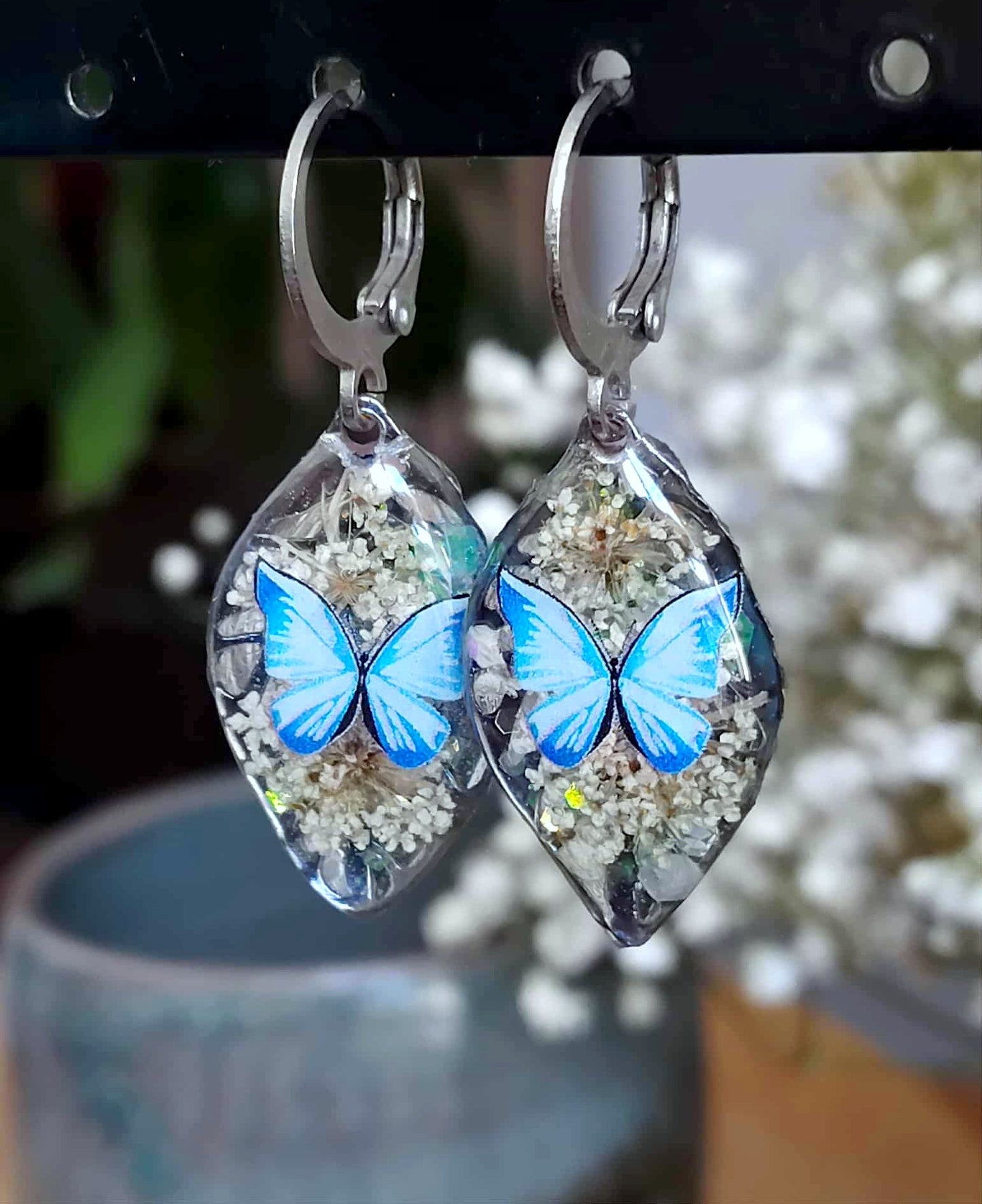 Boucles d'oreille, Fleur de carotte