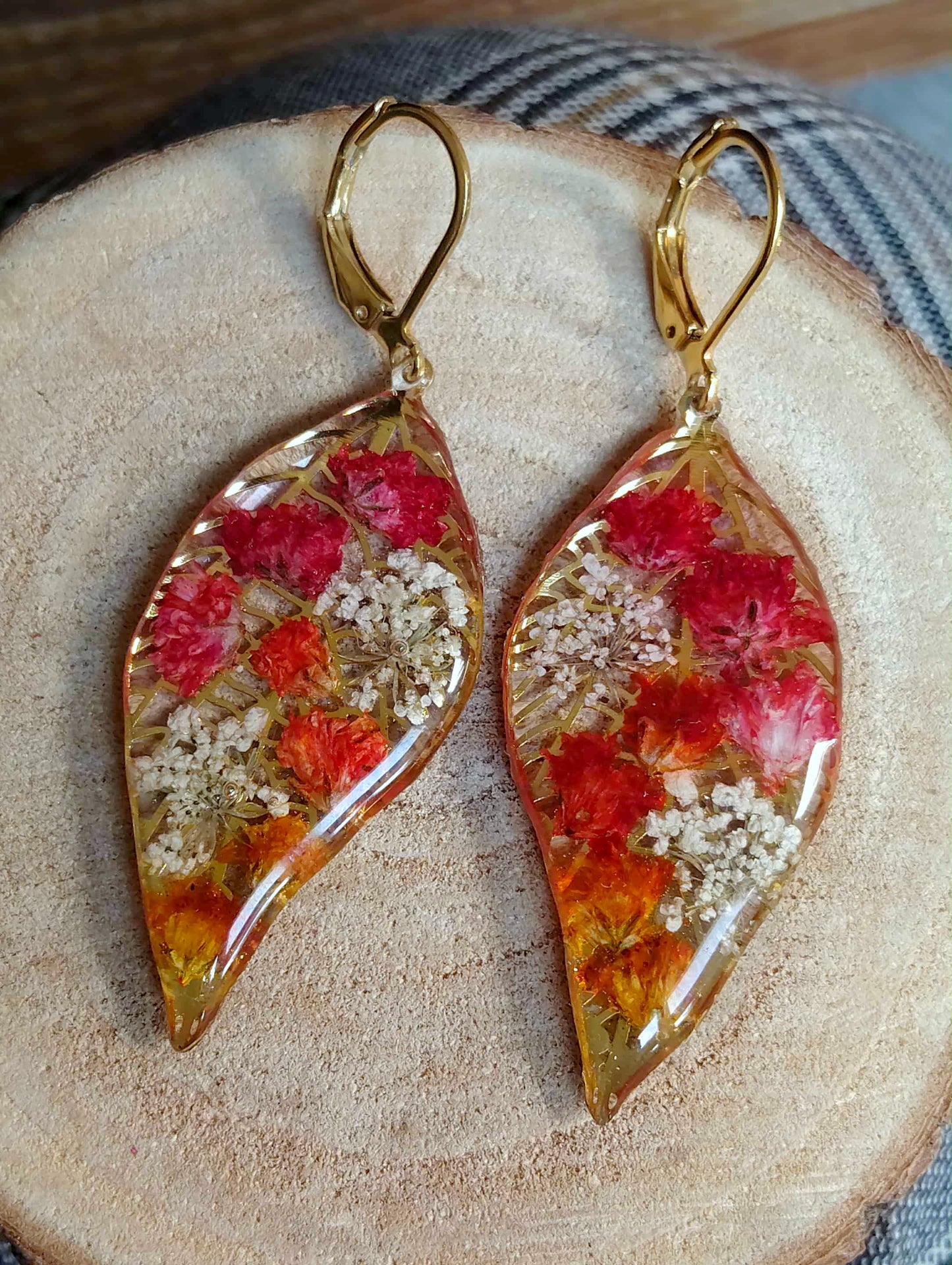 Boucles d'oreille, Gypsophiles