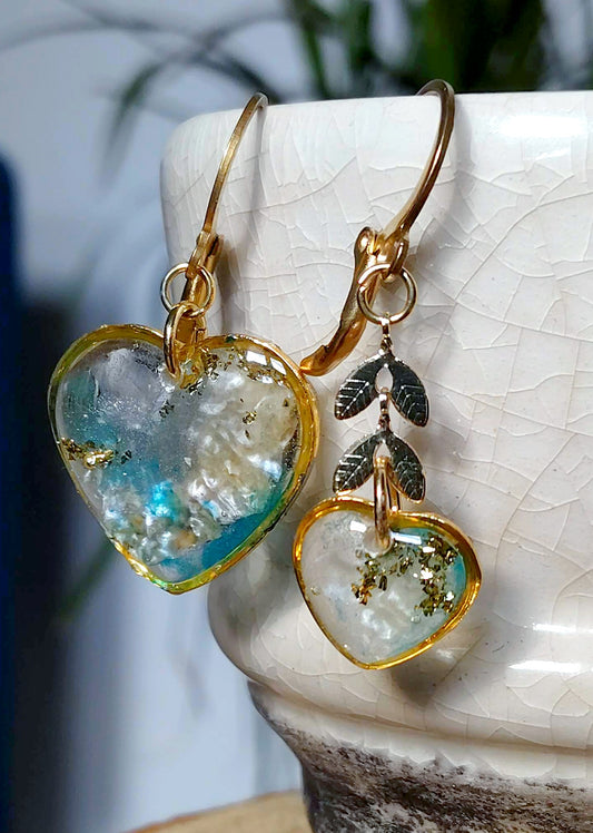 Boucles d'oreille Asymétrique Nacre