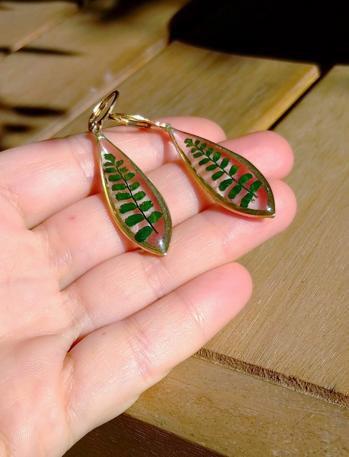 Boucles d'oreille Fougère