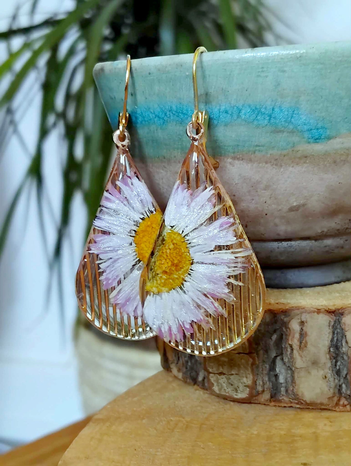 Boucles d'oreille Pâquerette