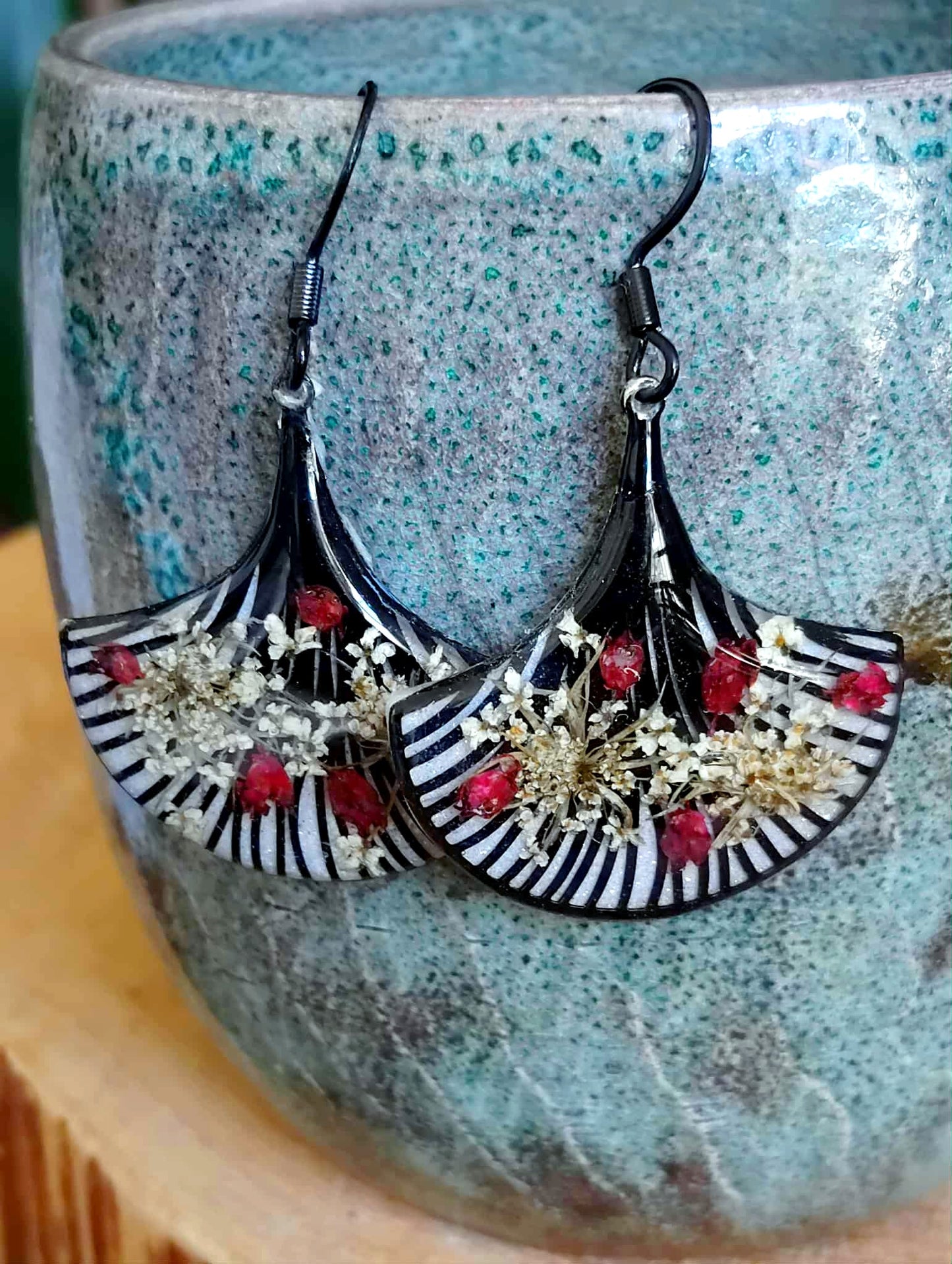 Boucles d'oreille Bruyères Fleur de carotte