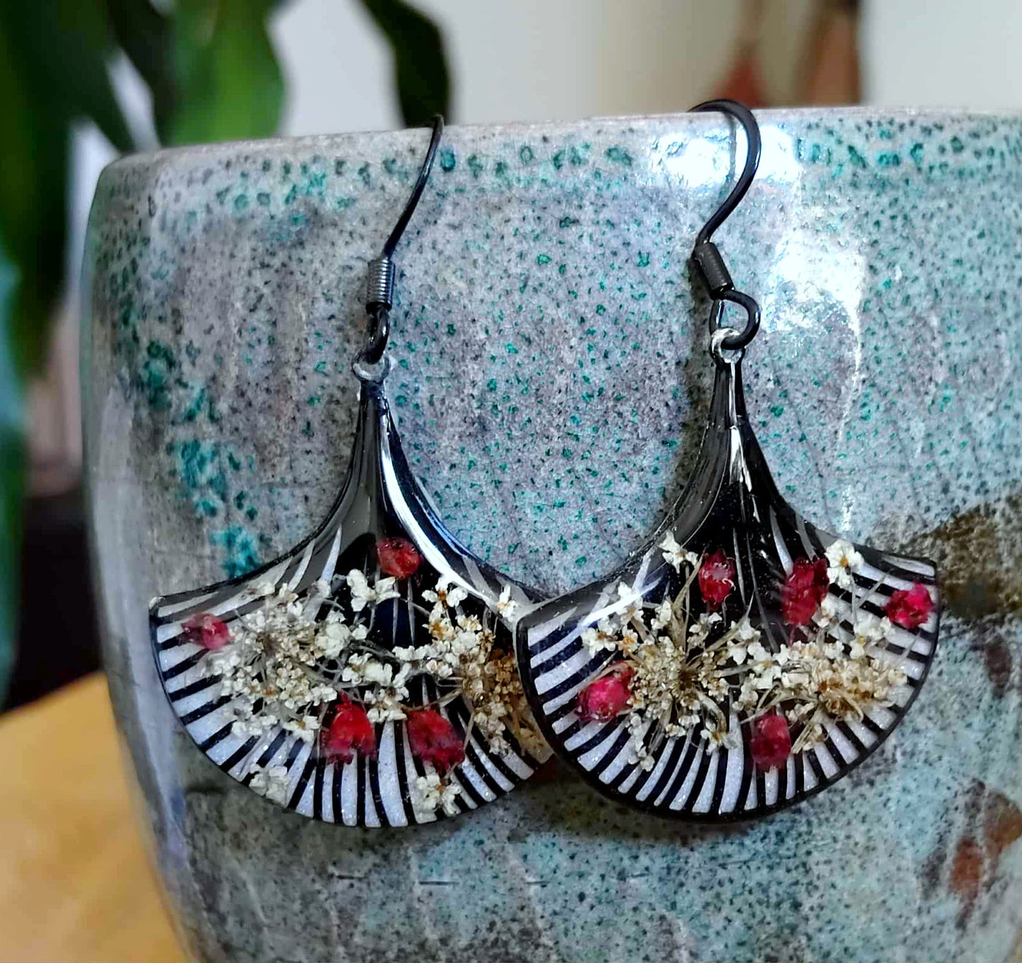 Boucles d'oreille Bruyères Fleur de carotte