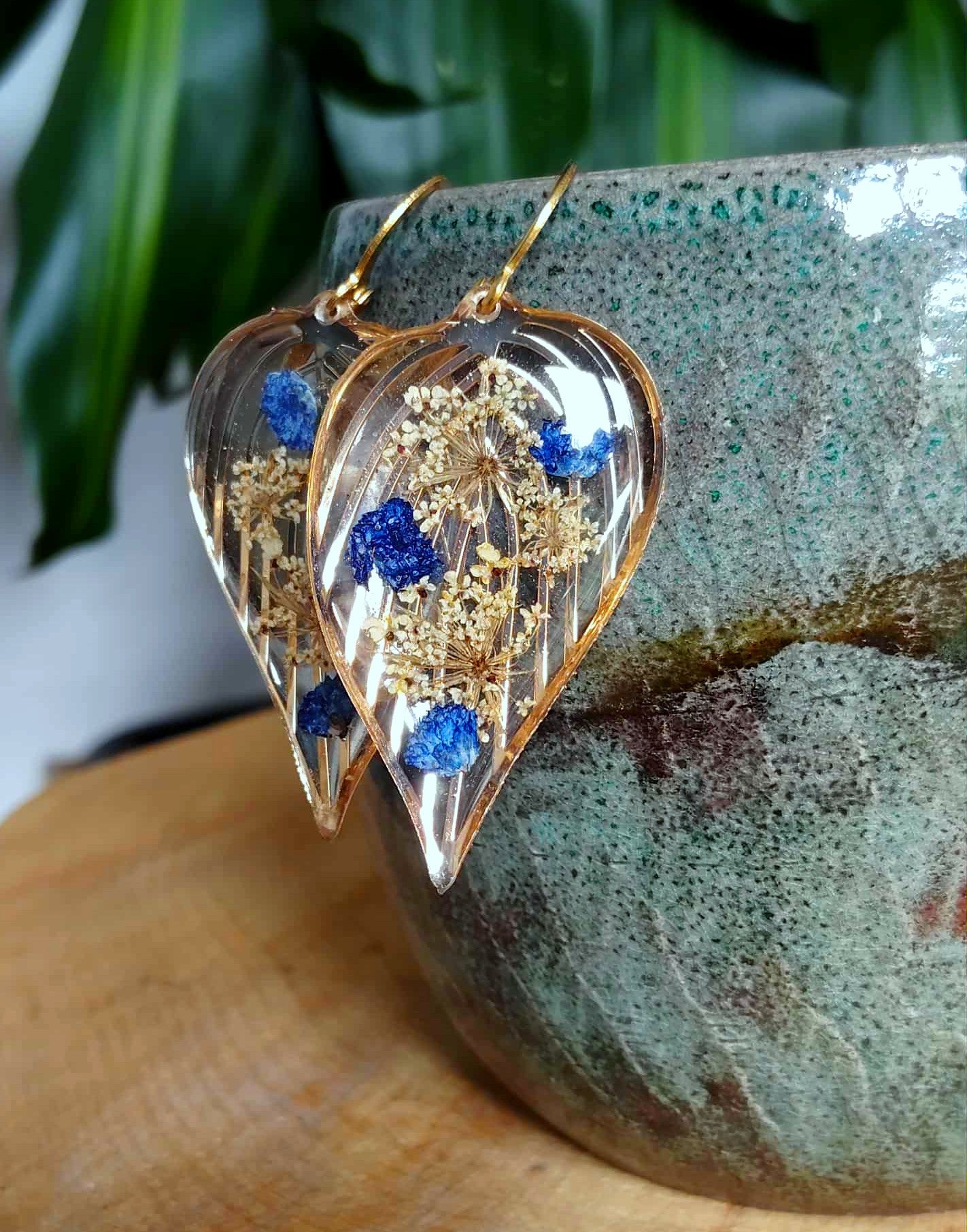 Boucles d'oreille Fleur de carotte Gypsophiles