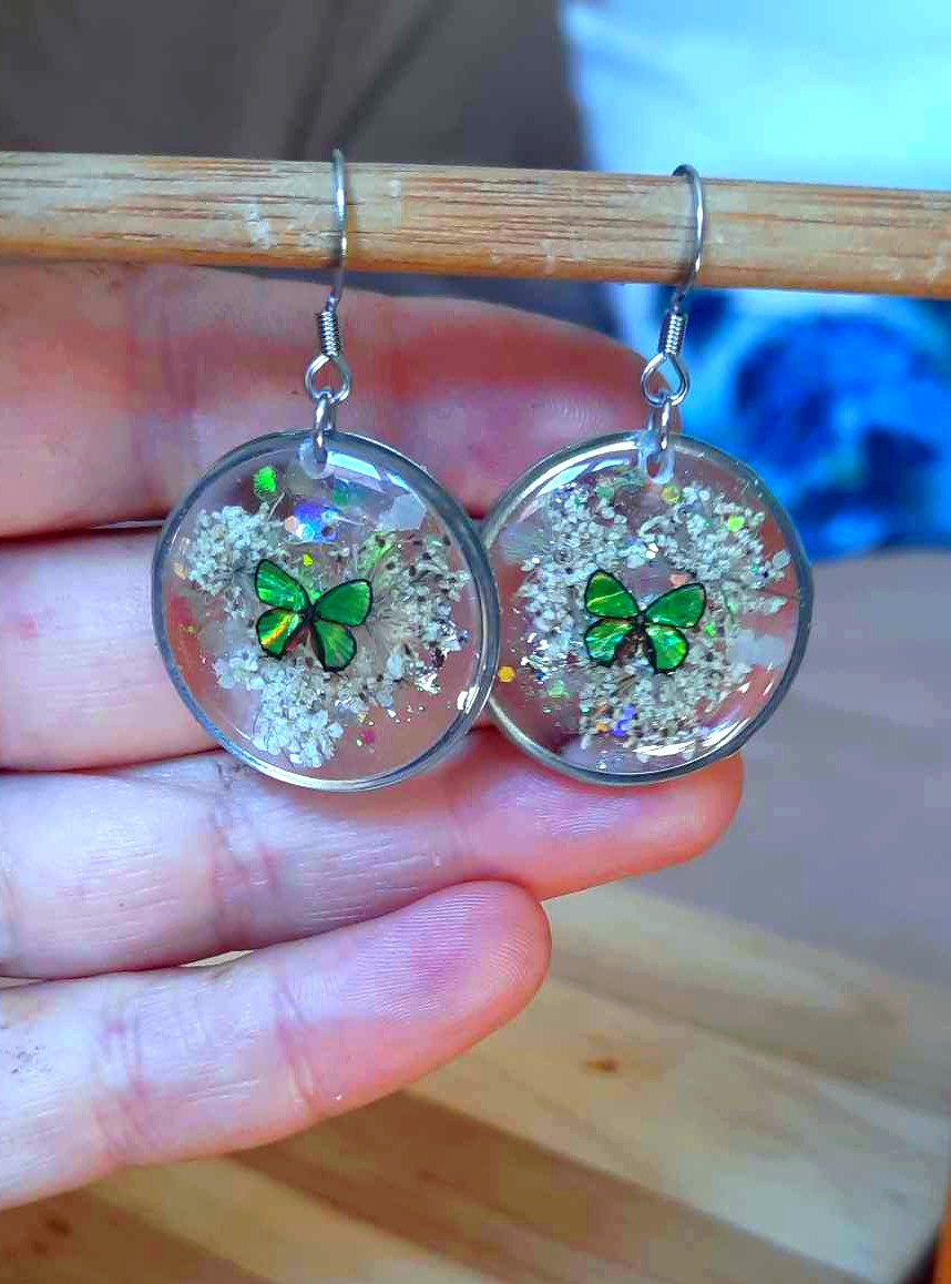 Boucles d'oreille, Fleur de carotte