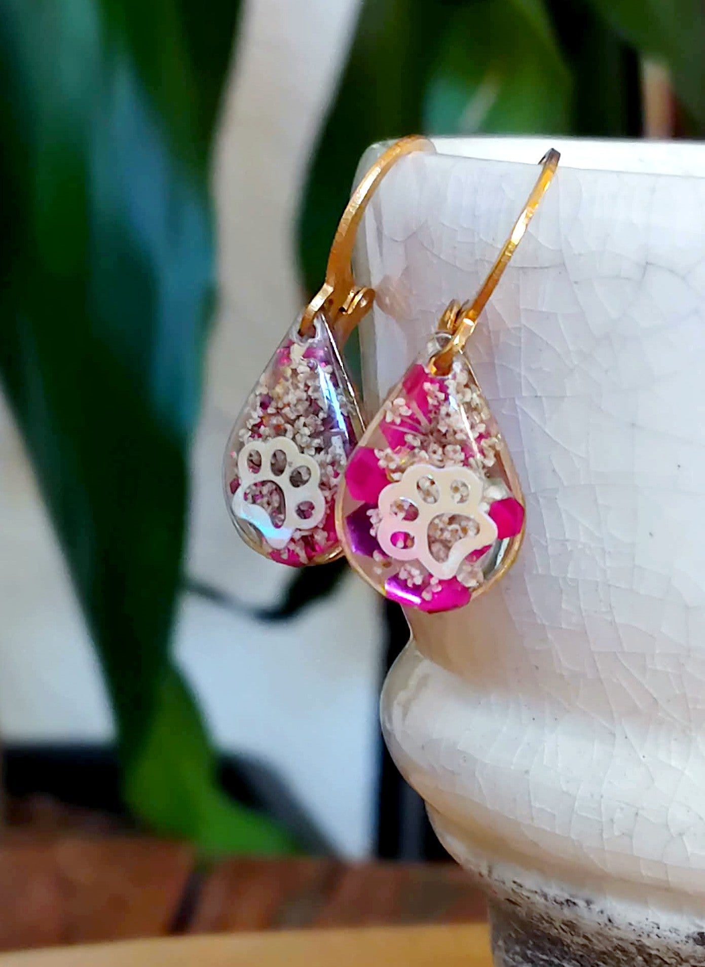 Boucles d'oreille, Fleur de carotte