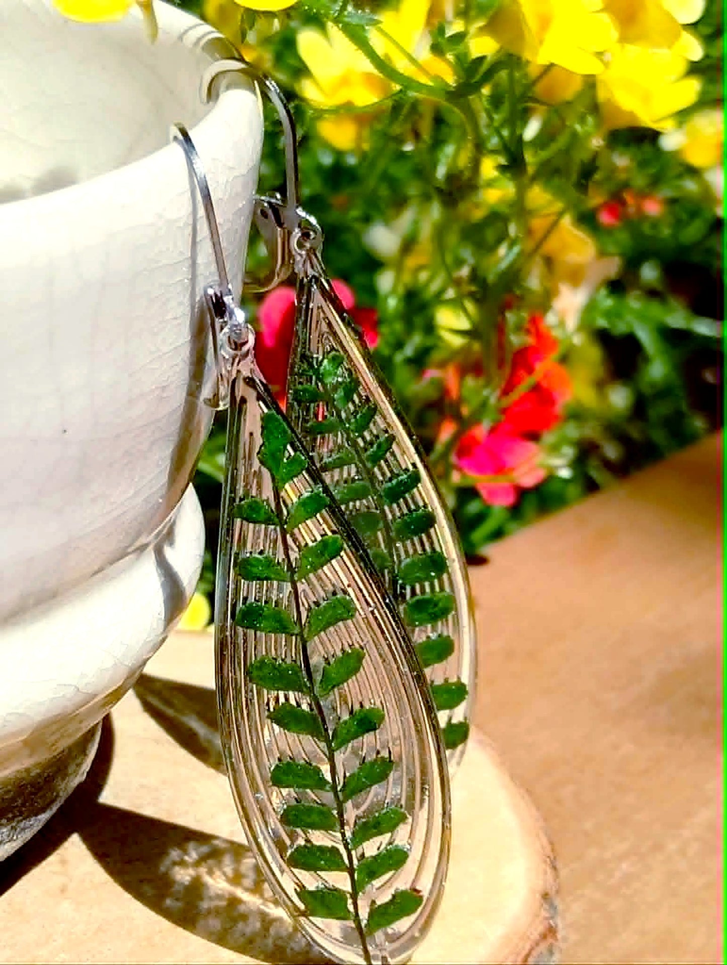 Boucles d'oreille Fougère