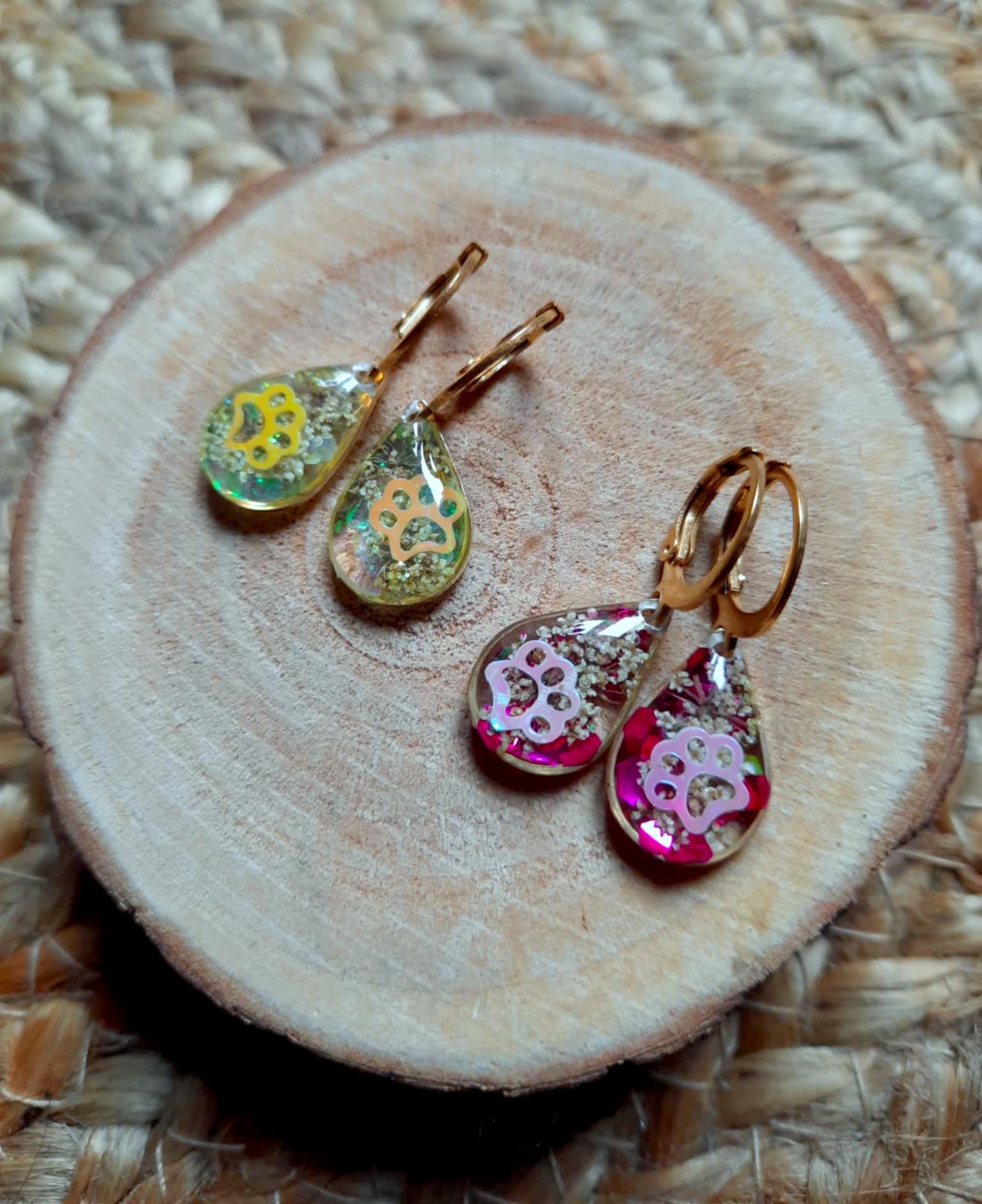 Boucles d'oreille, Fleur de carotte