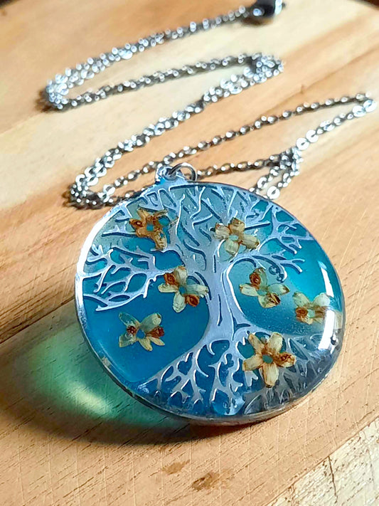 Collier, Arbre de vie, Fleur d'olivier