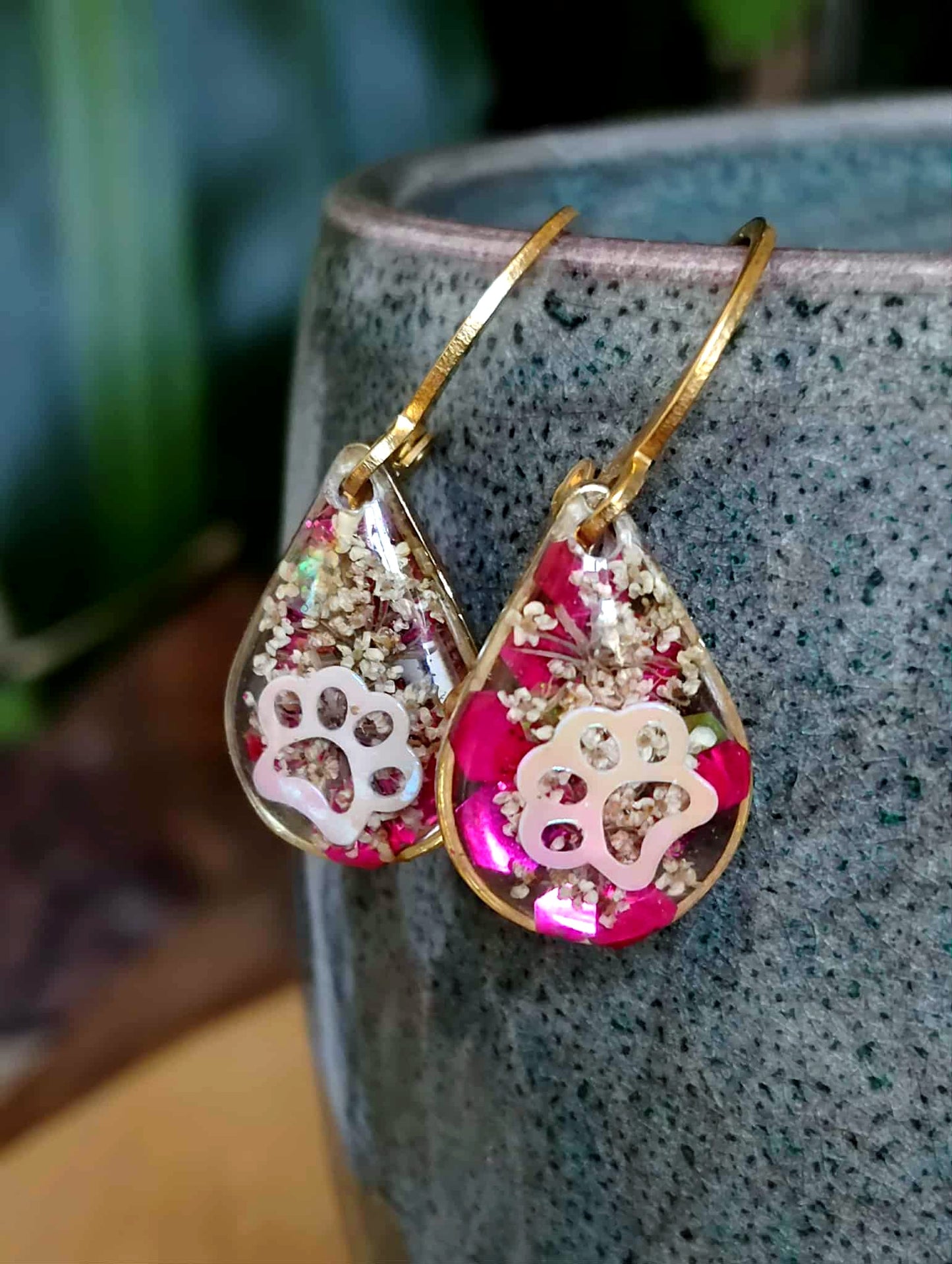 Boucles d'oreille, Fleur de carotte